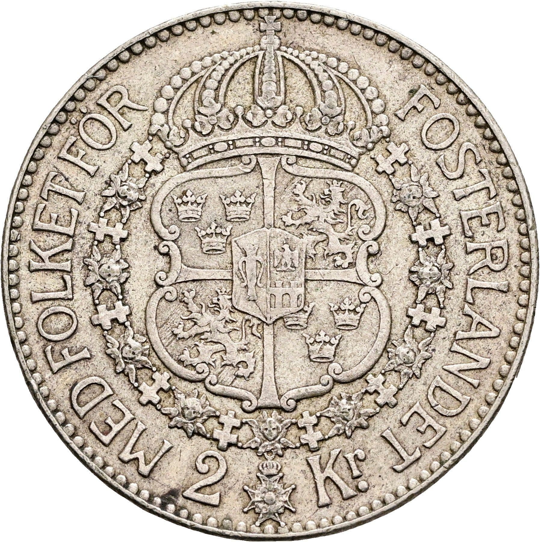 2 Kronor Gustav V. 1907-1950 1939 – Rückseite