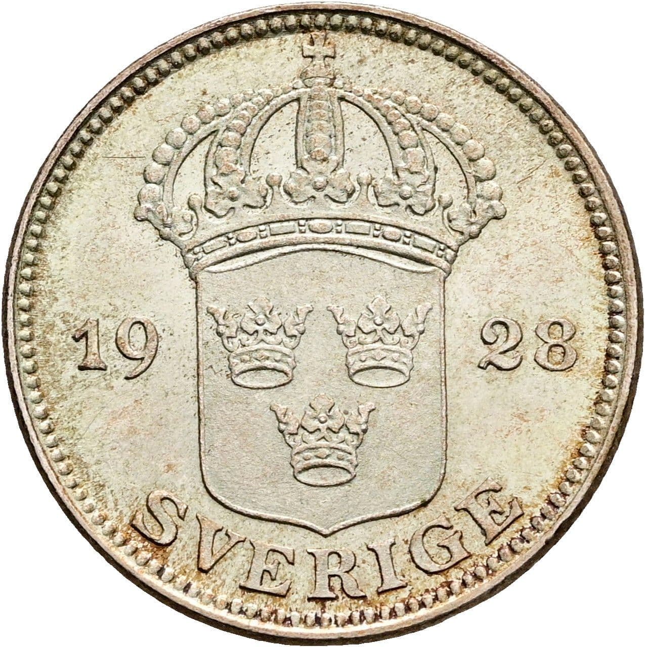 50 Öre Gustav V. 1907-1950 1928 – Rückseite
