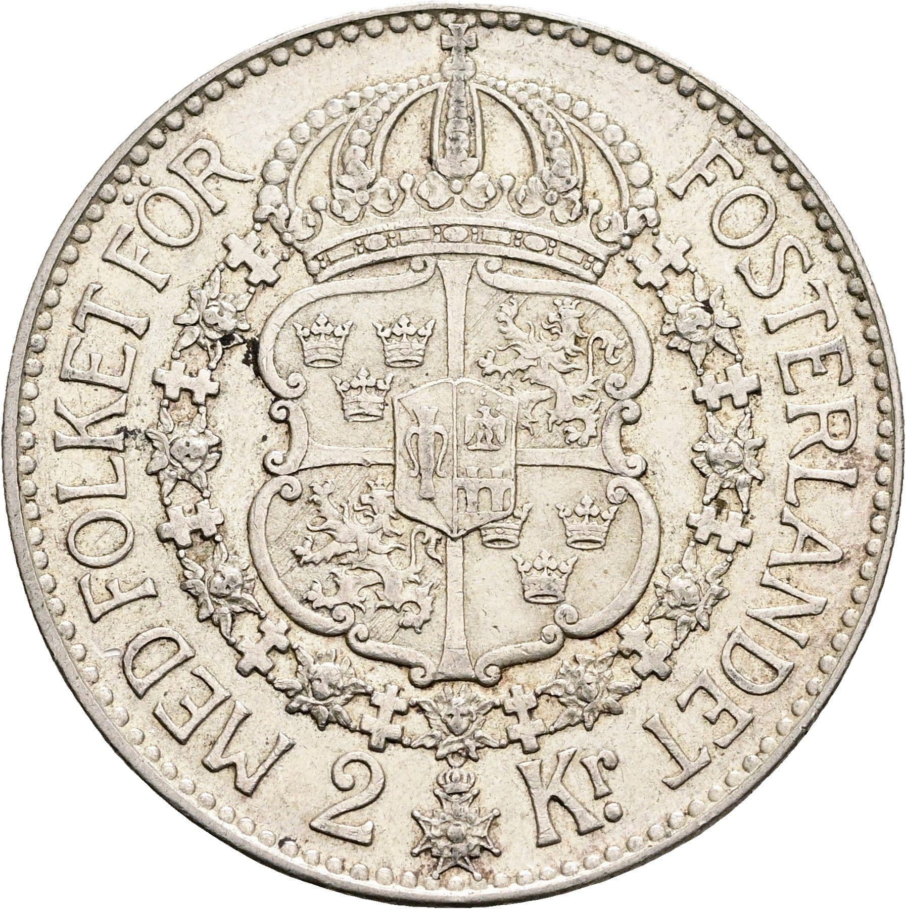2 Kronor Gustav V. 1907-1950 1940 – Rückseite