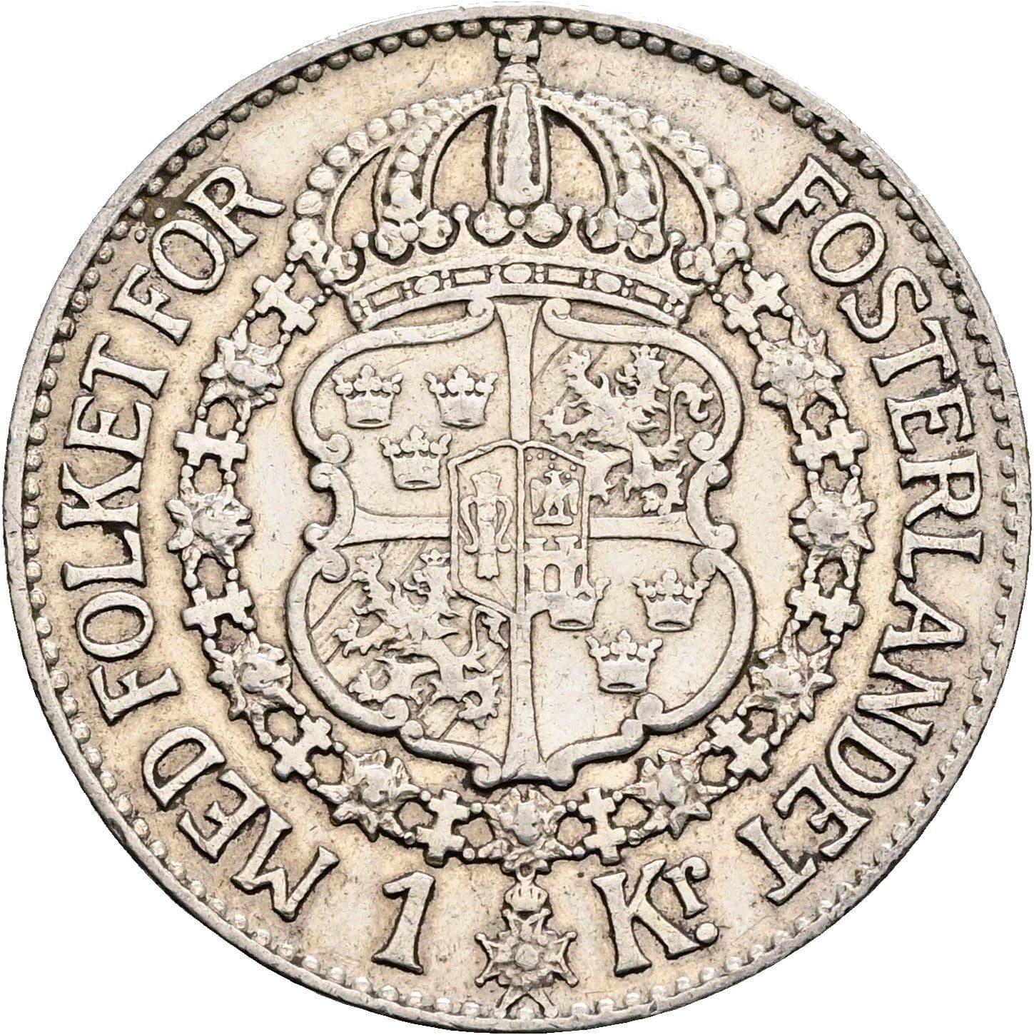 1 Krona Gustav V. 1907-1950 1935 – Rückseite