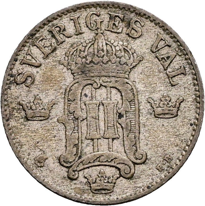 10 Öre Oskar II. 1872-1907 1907 – Rückseite