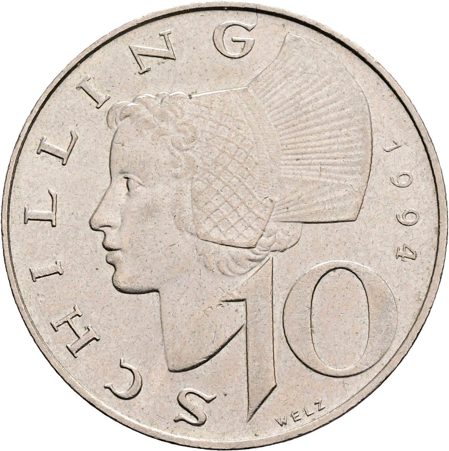 10 Schilling 1994 – Vorderseite