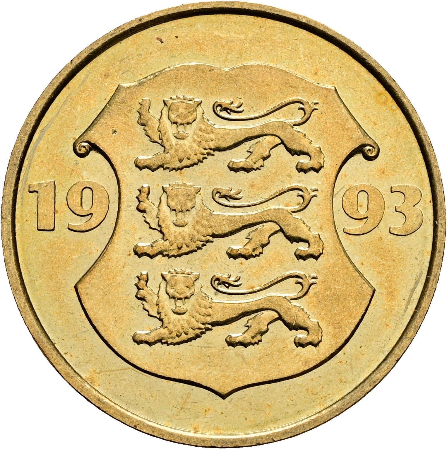 5 Krooni 1993 – Rückseite
