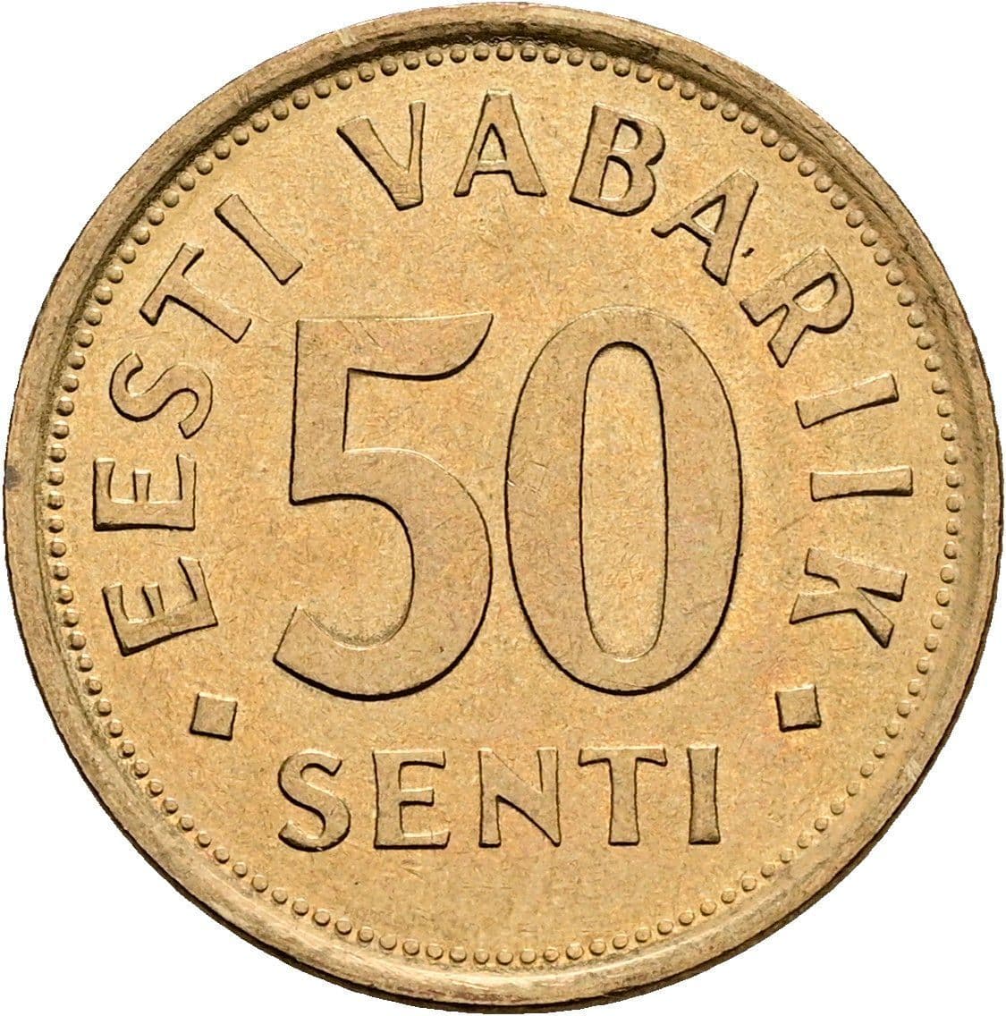 50 Senti 1992 – Vorderseite