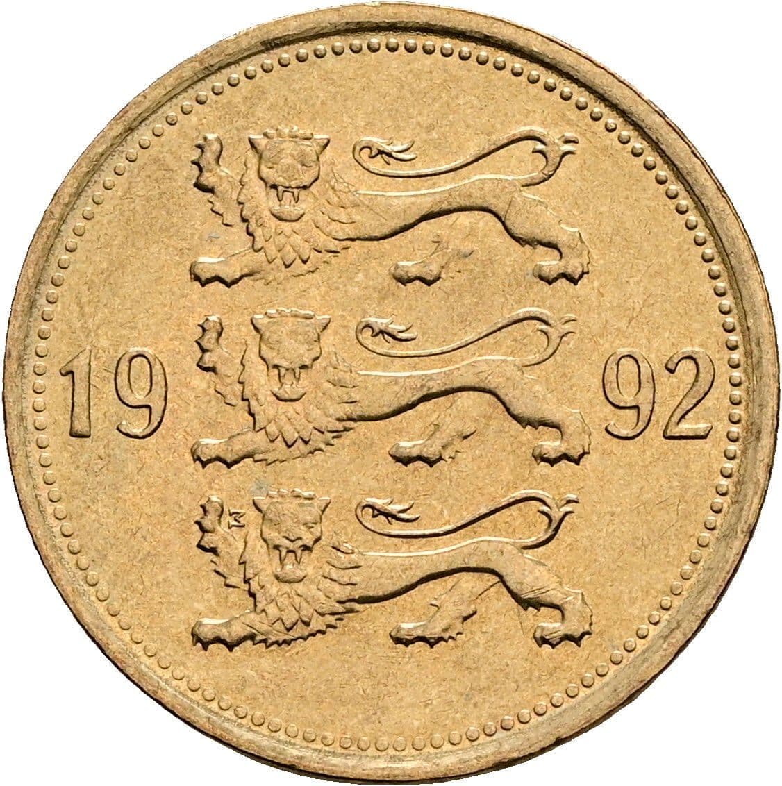 50 Senti 1992 – Rückseite