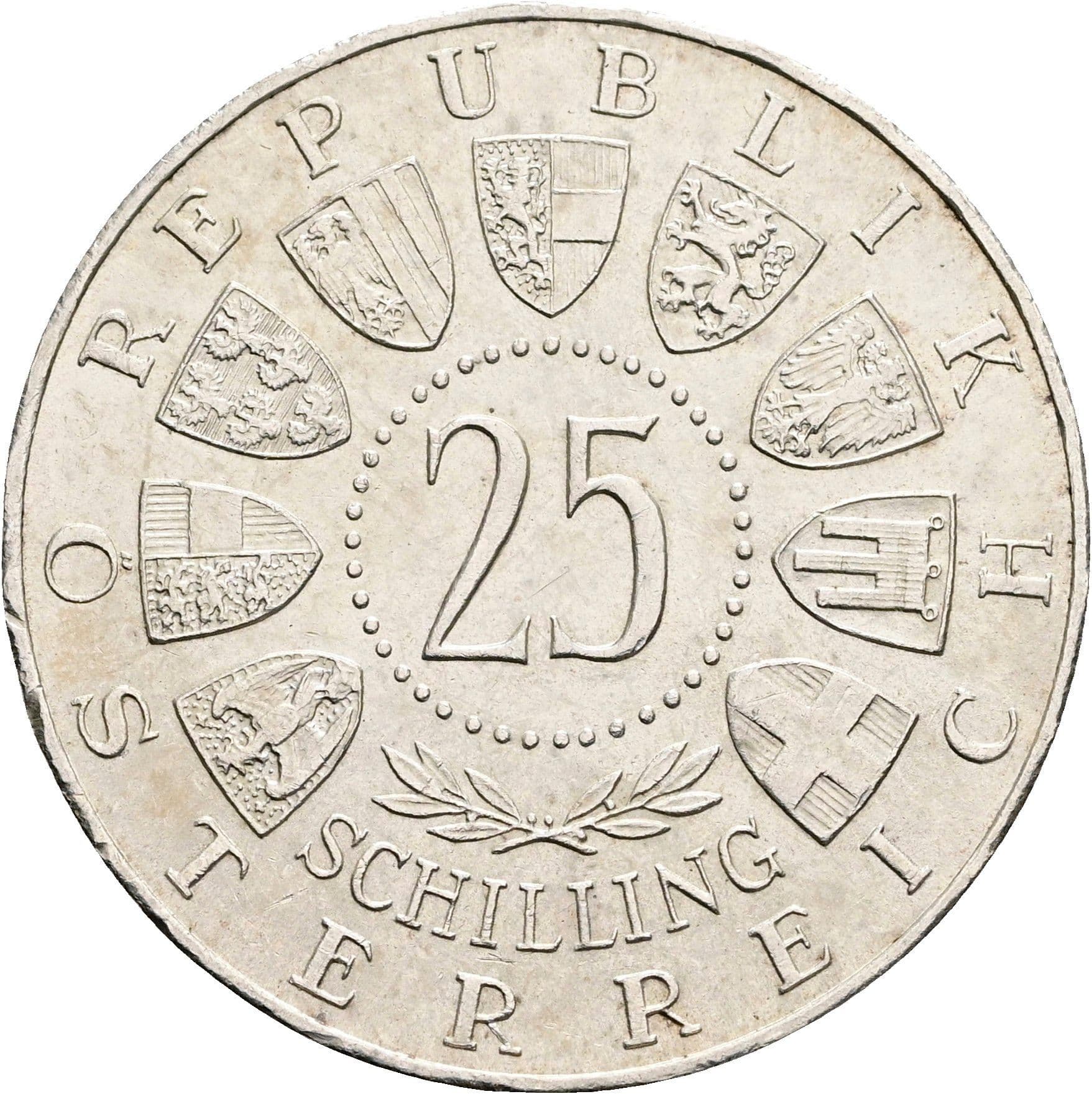 25 Schilling 1960 – Rückseite