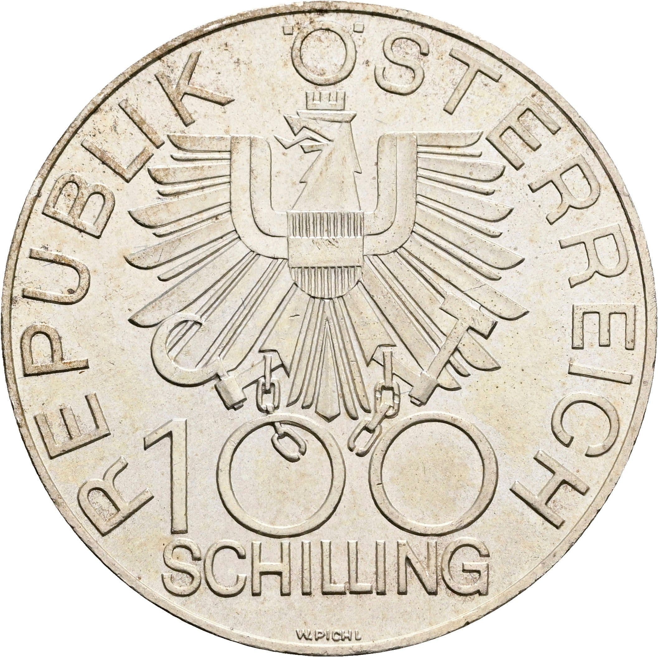 100 Schilling 1979 – Rückseite