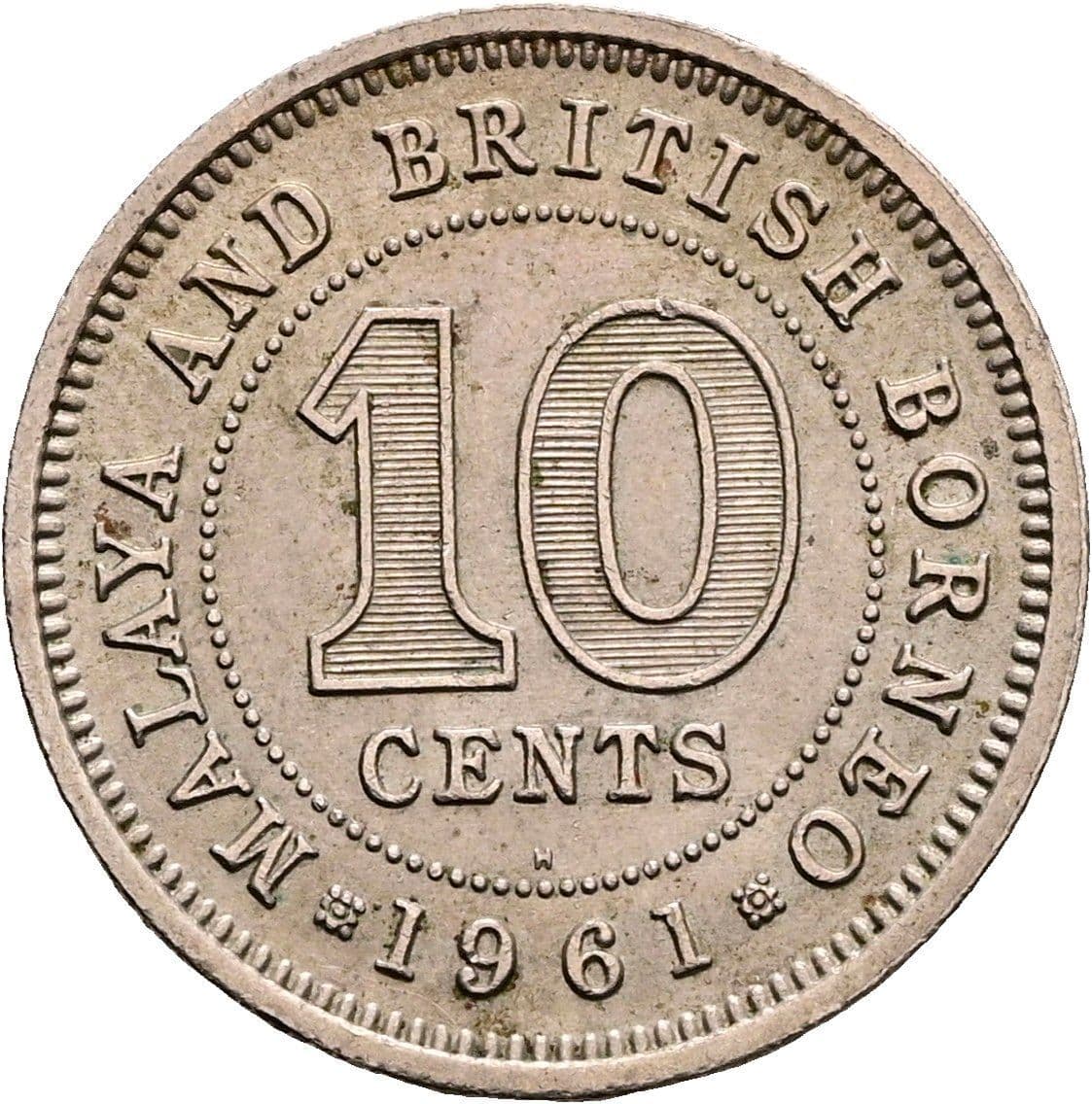10 Cents Elisabeth II. 1952-2022 1961 – Vorderseite