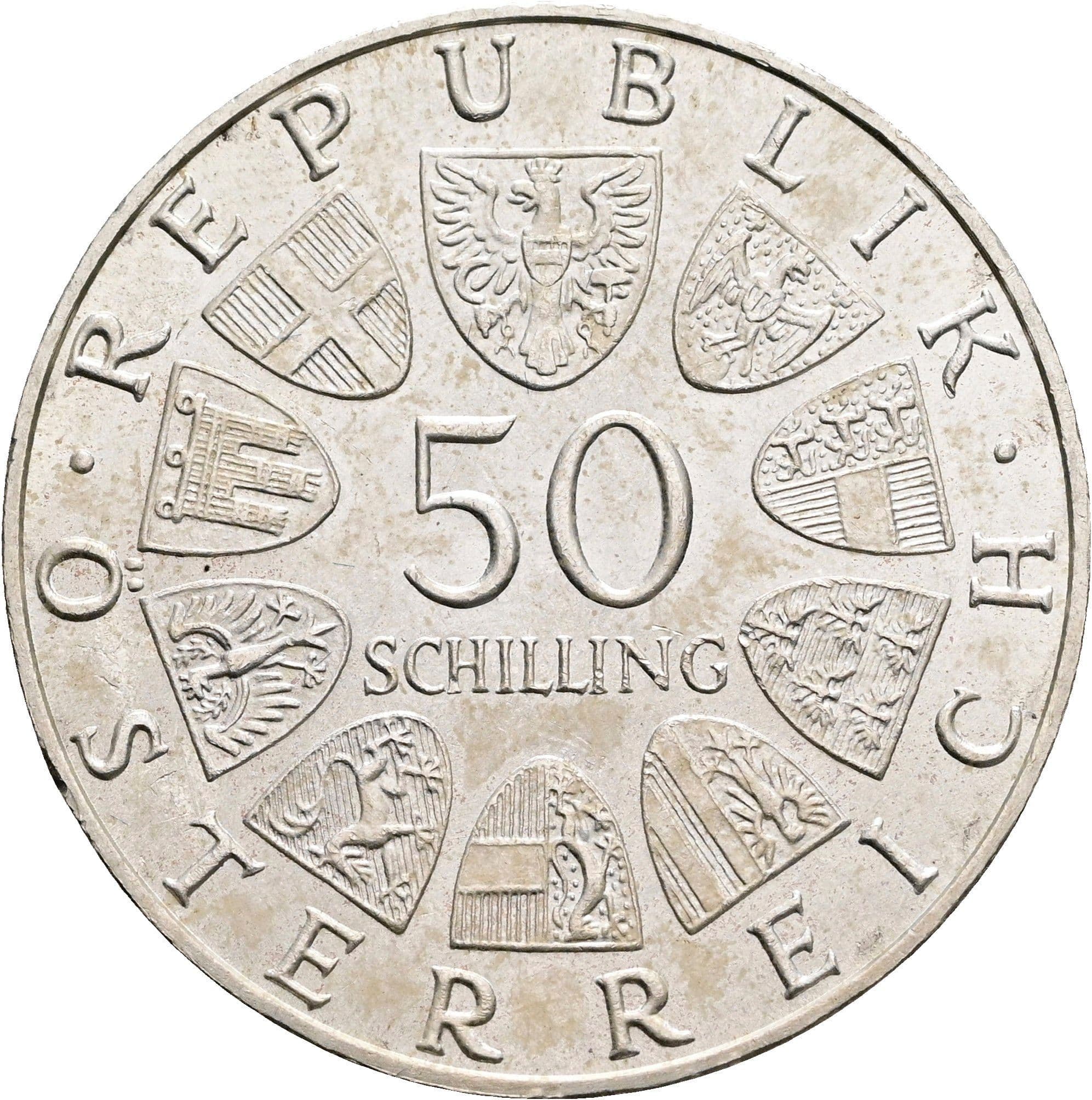 50 Schilling 1972 – Rückseite