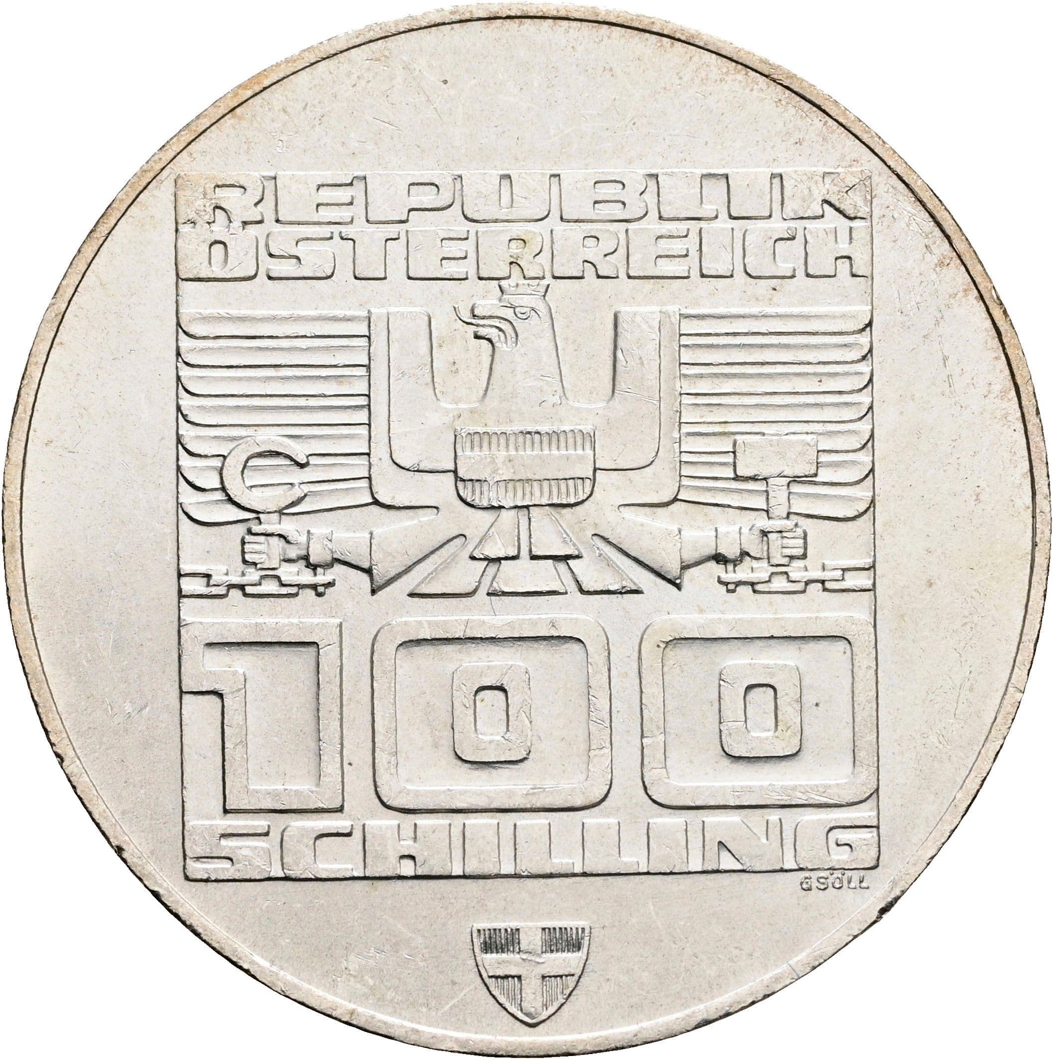 100 Schilling 1975 – Rückseite