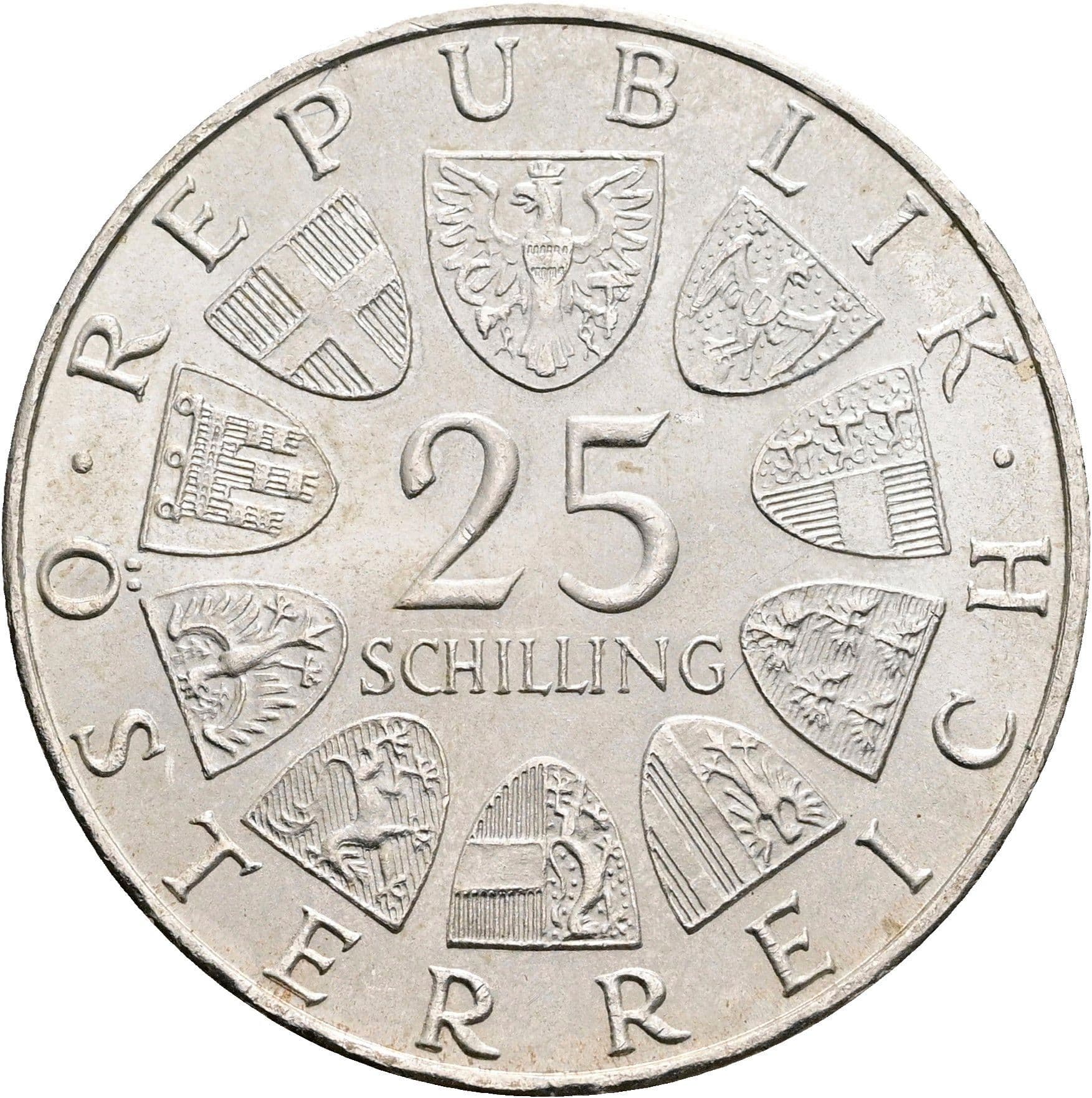 25 Schilling 1969 – Rückseite