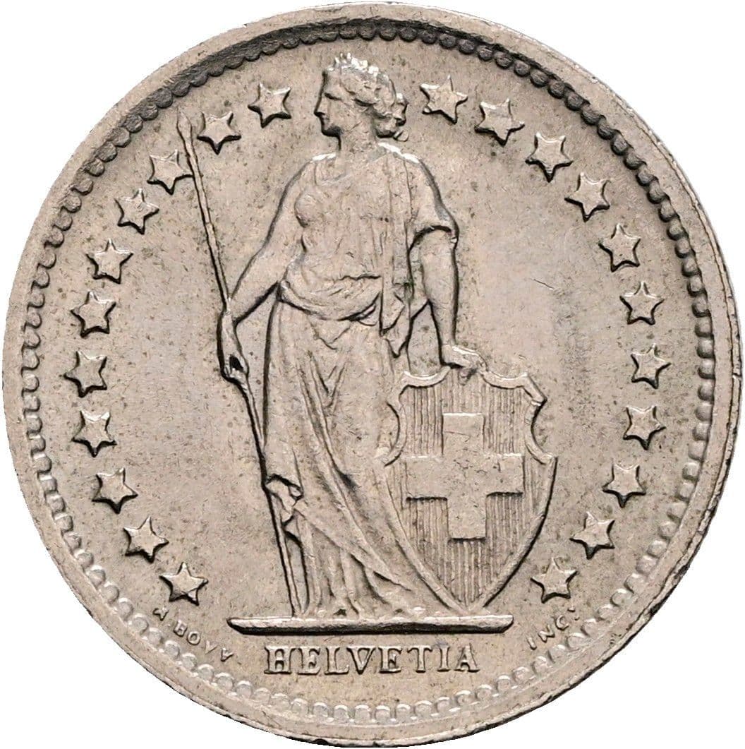 1/2 Franken 1968 – Rückseite