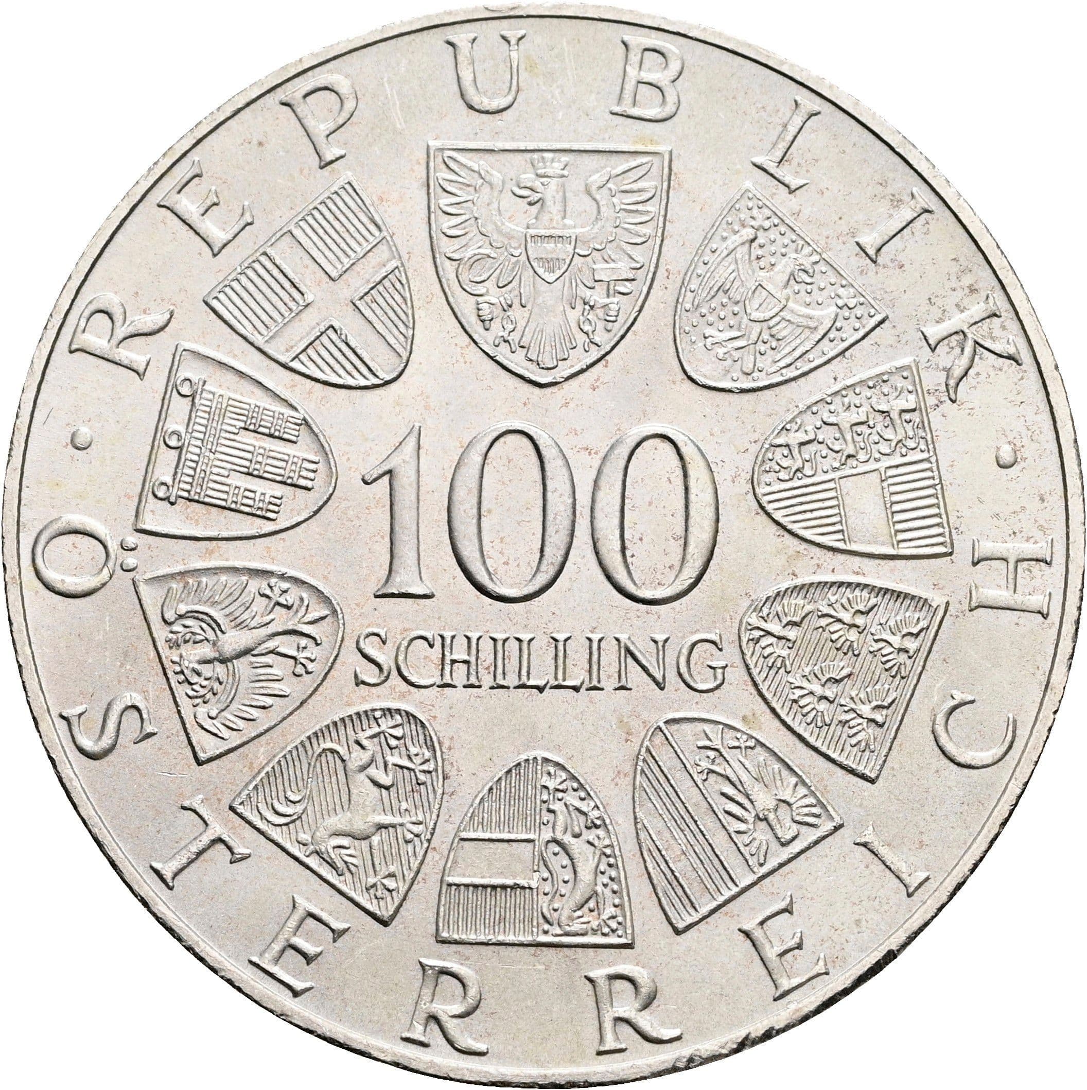 100 Schilling 1975 – Rückseite