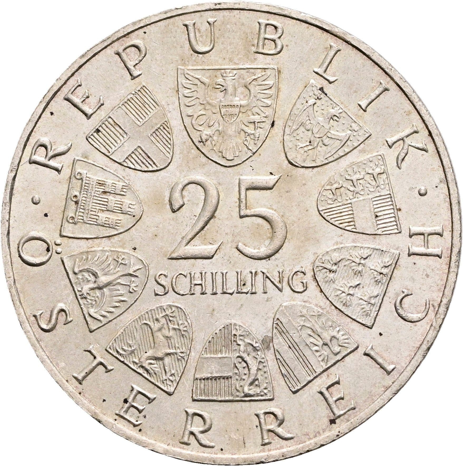 25 Schilling 1965 – Rückseite