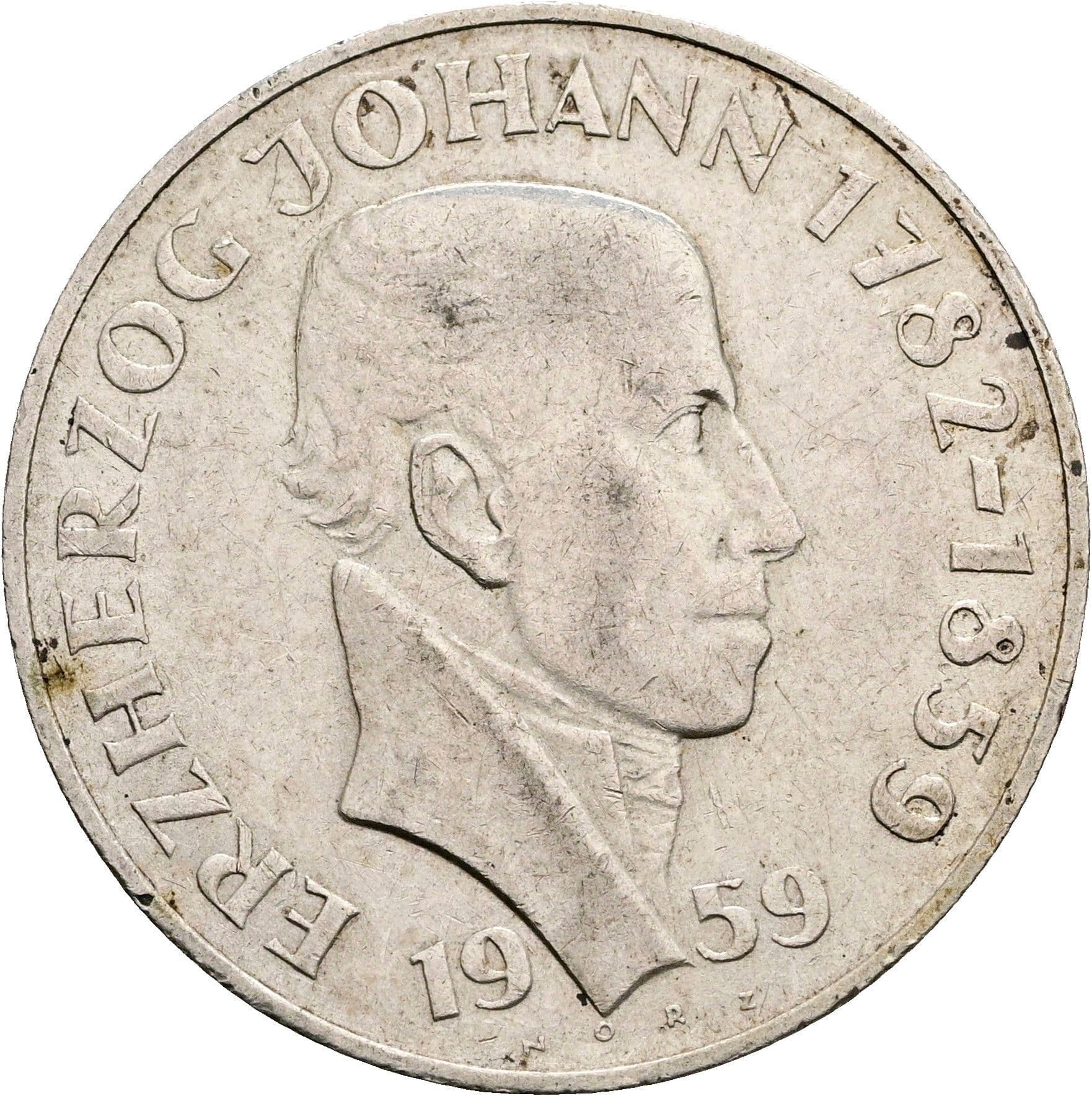 25 Schilling 1959 – Vorderseite
