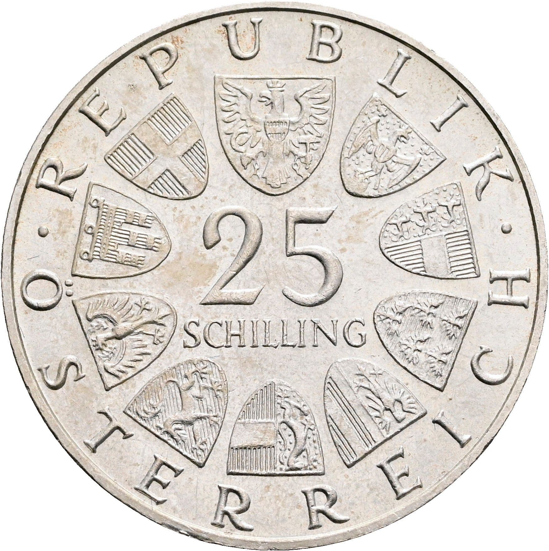 25 Schilling 1972 – Rückseite