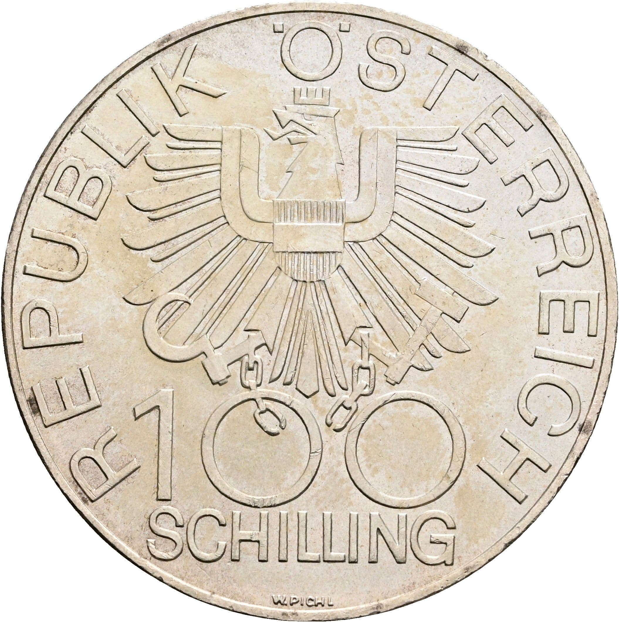 100 Schilling 1979 – Rückseite