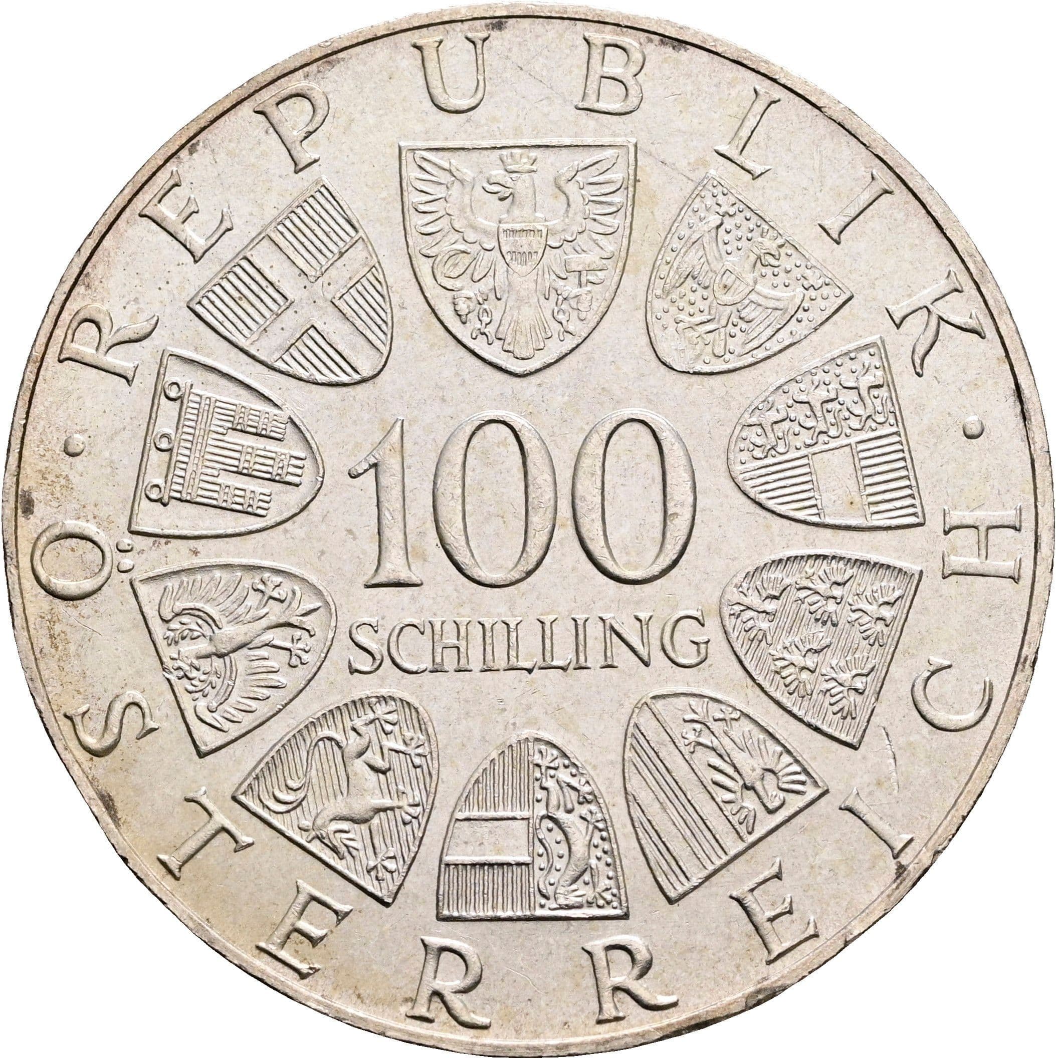 100 Schilling 1979 – Rückseite