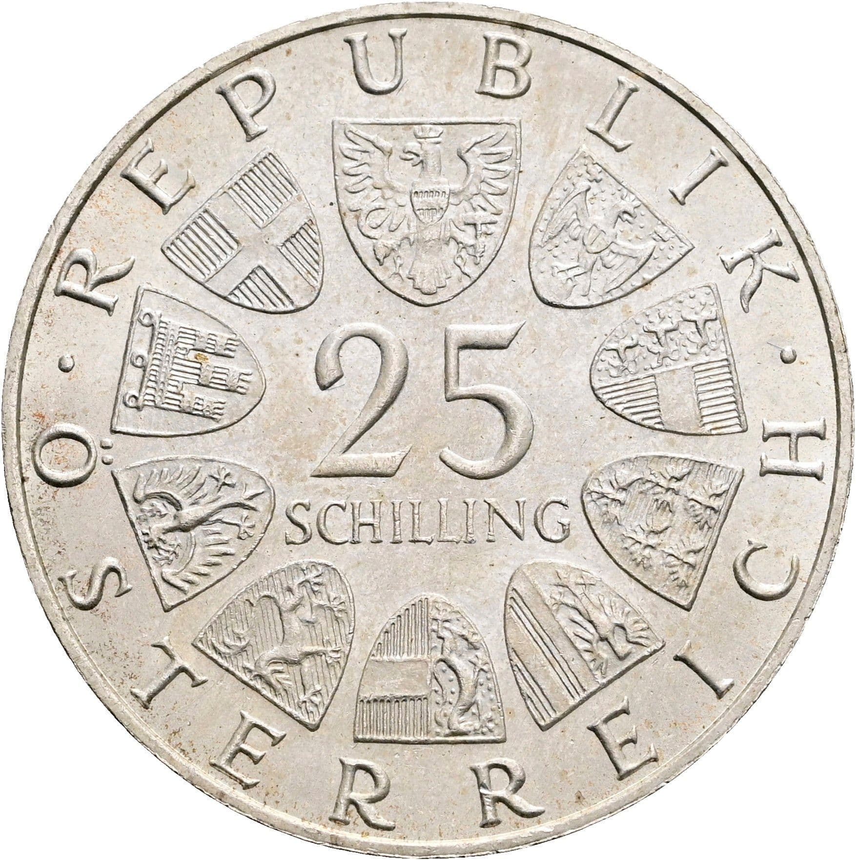25 Schilling 1970 – Rückseite