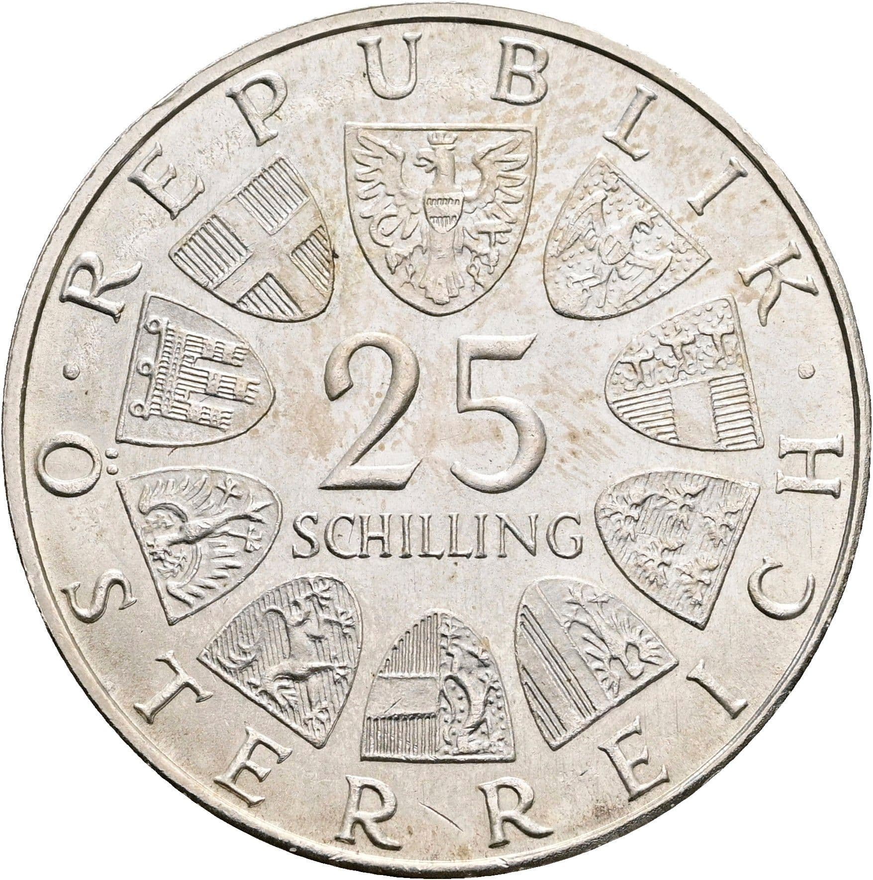 25 Schilling 1971 – Rückseite