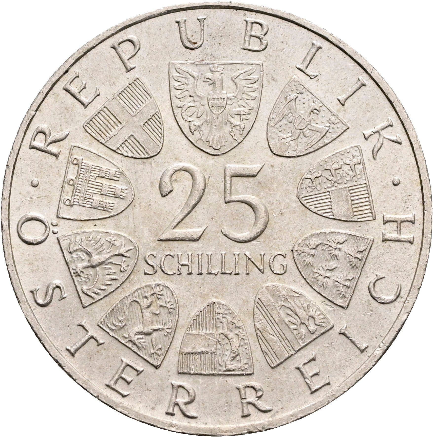 25 Schilling 1966 – Rückseite