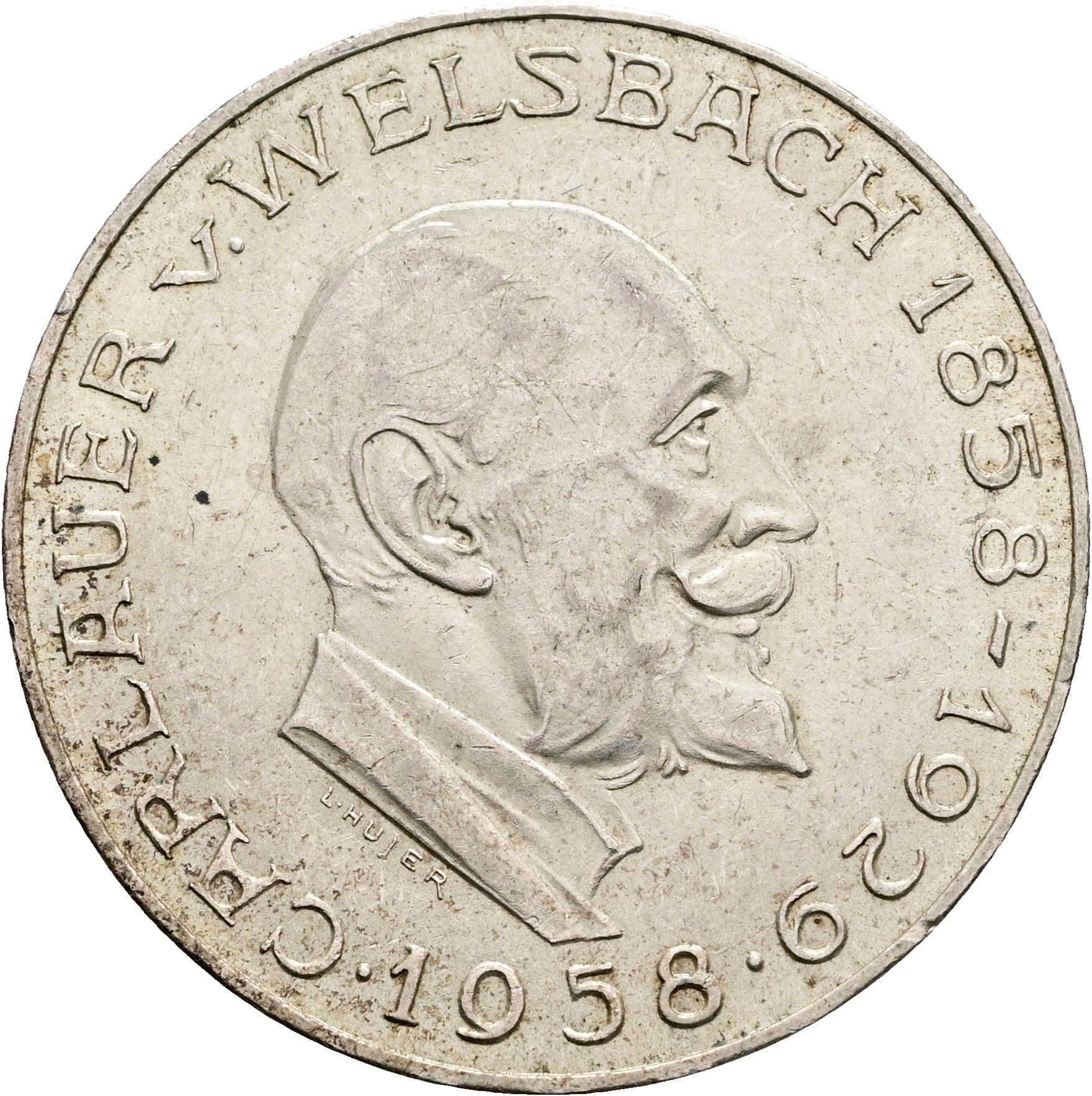 25 Schilling 1958 – Vorderseite