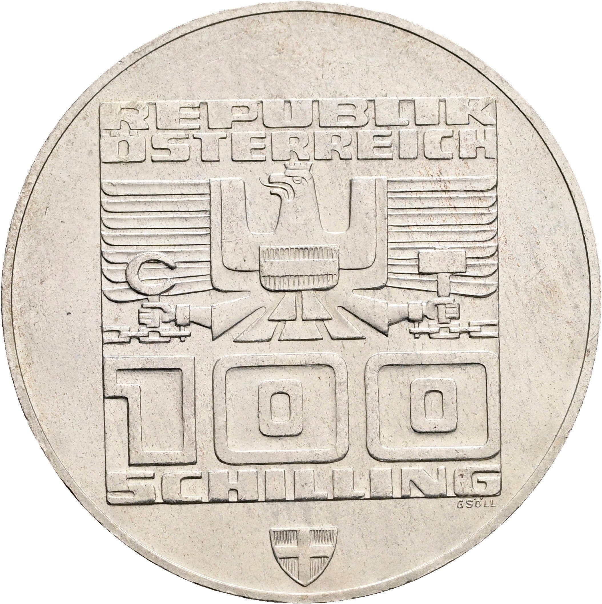 100 Schilling 1976 – Rückseite