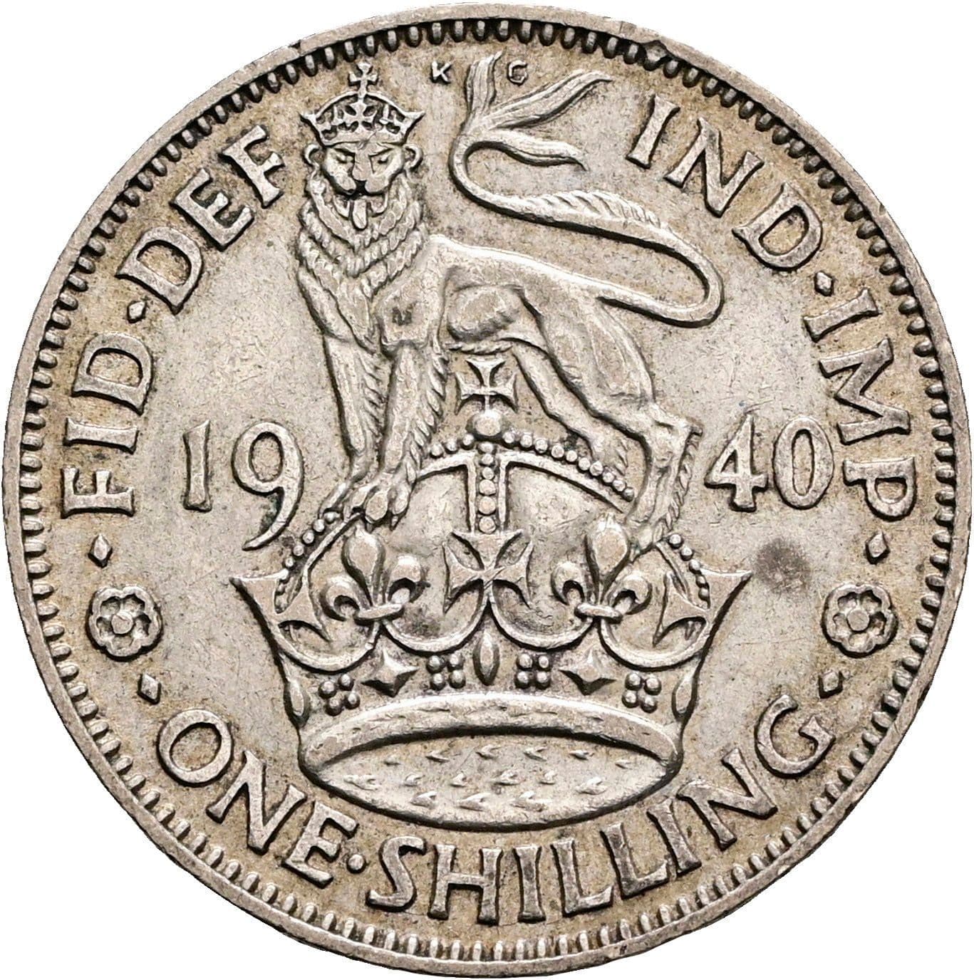 1 Shilling George VI. 1936-1952 1940 – Rückseite