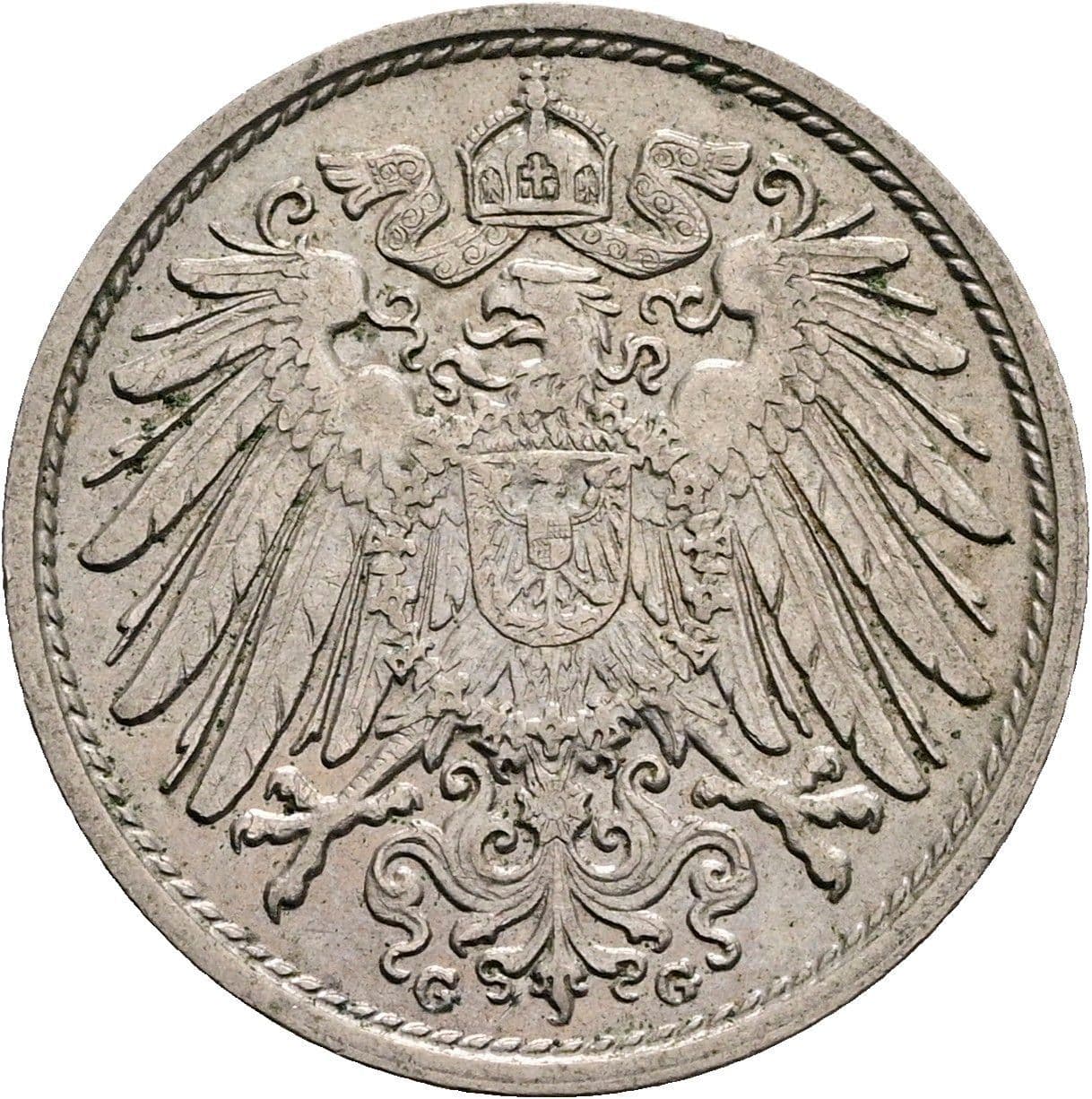10 Pfennig 1912 G – Rückseite