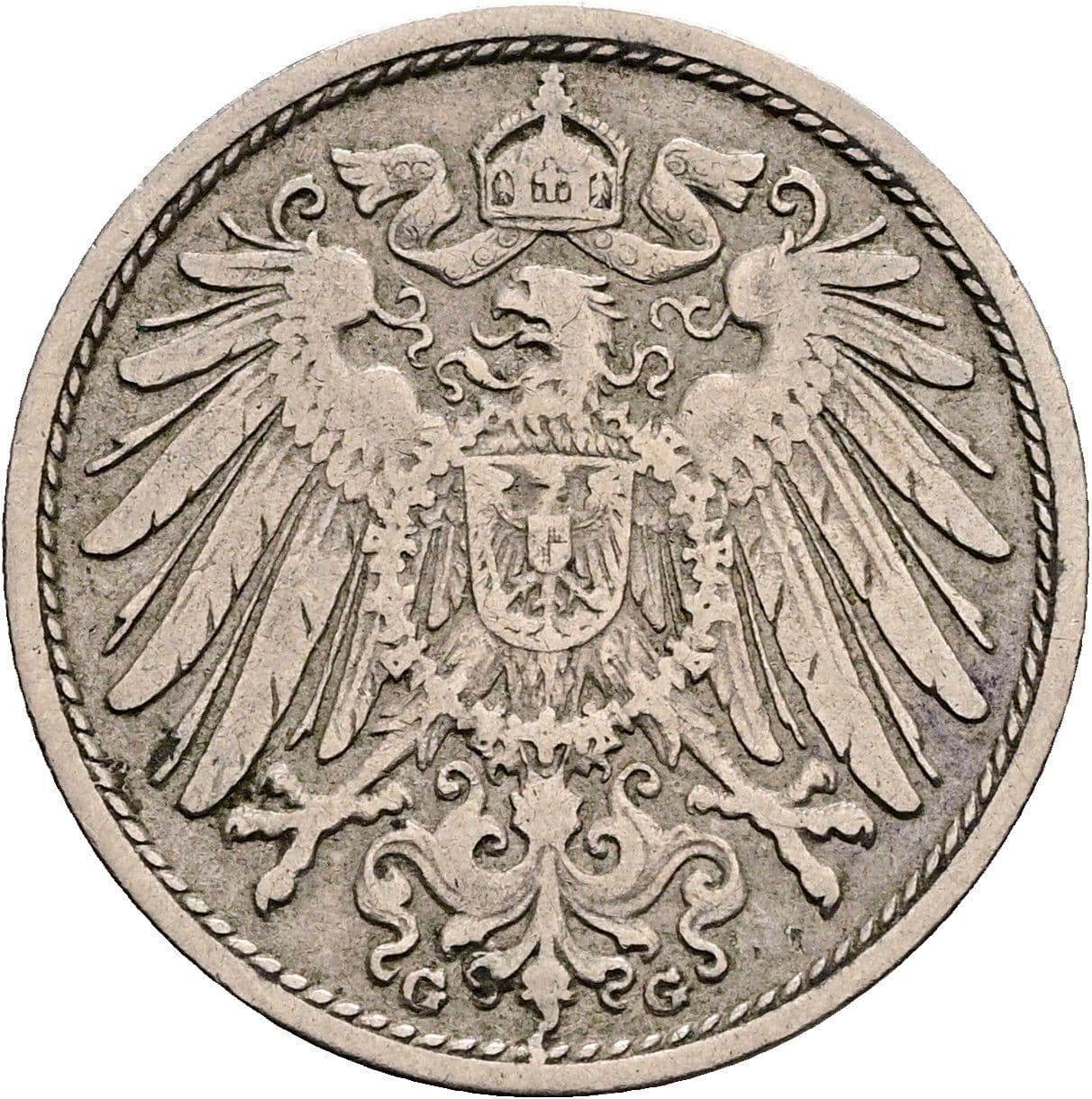 10 Pfennig 1901 G – Rückseite