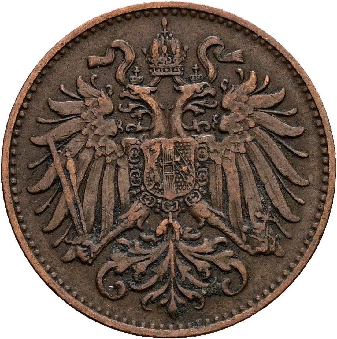 2 Heller Franz Joseph I. 1848-1916 1894 – Rückseite