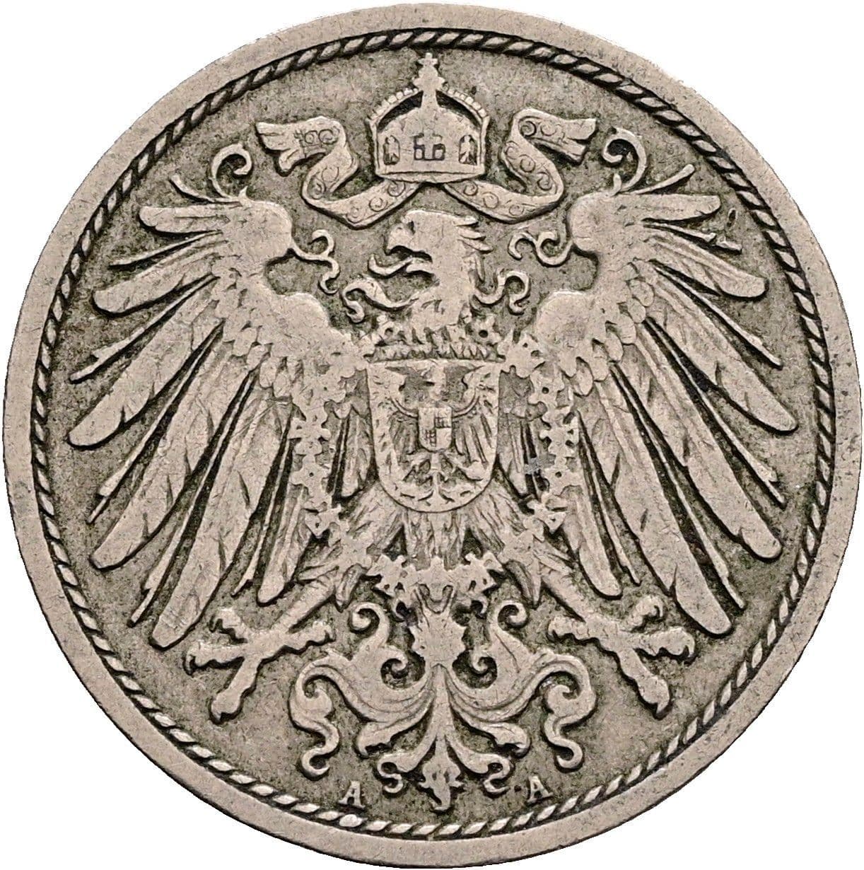 10 Pfennig 1897 A – Rückseite