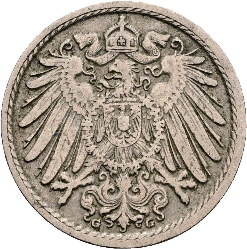 5 Pfennig 1906 G – Rückseite
