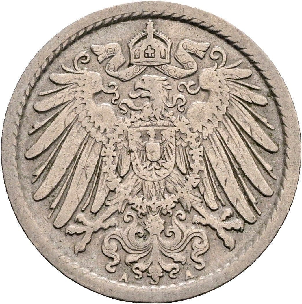 5 Pfennig 1905 A – Rückseite
