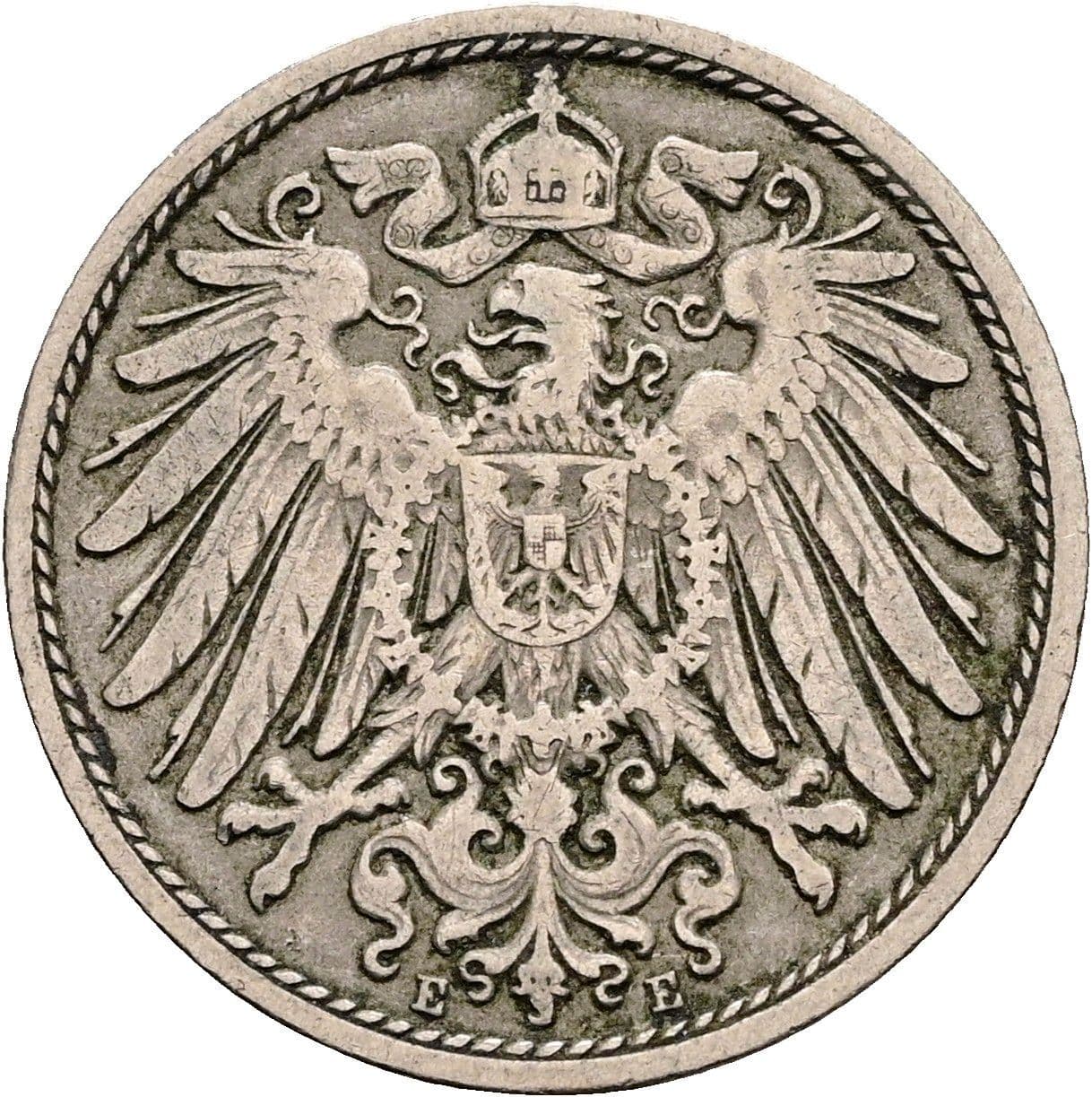 10 Pfennig 1905 E – Rückseite