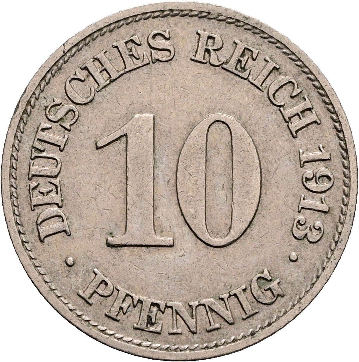 10 Pfennig 1913 E – Vorderseite