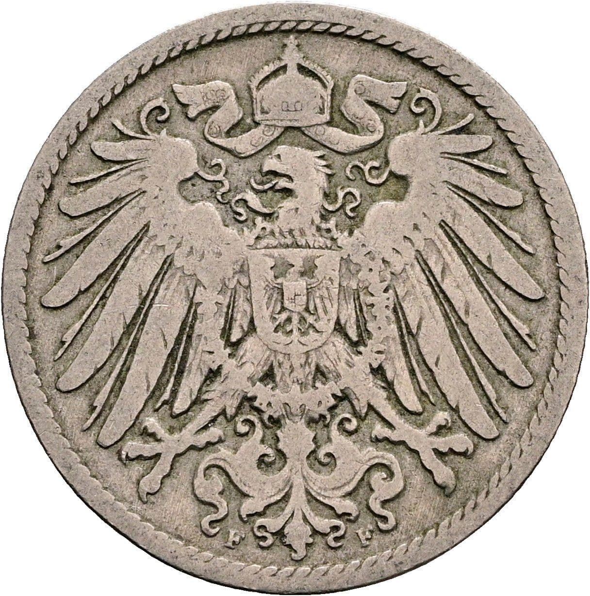 10 Pfennig 1892 F – Rückseite