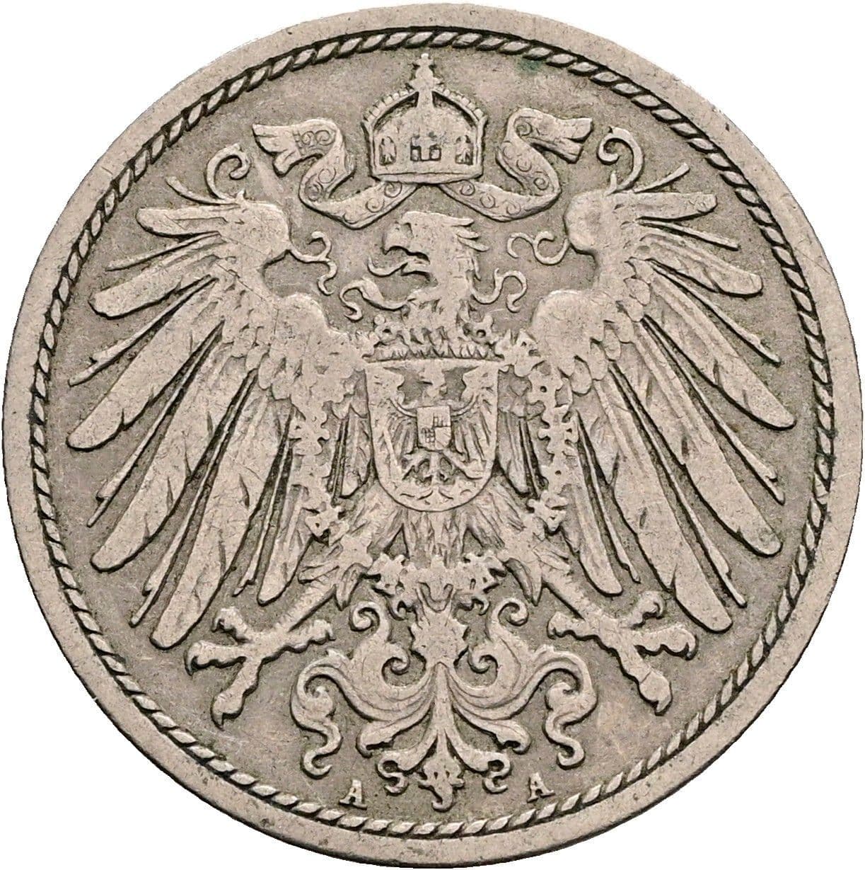 10 Pfennig 1906 A – Rückseite