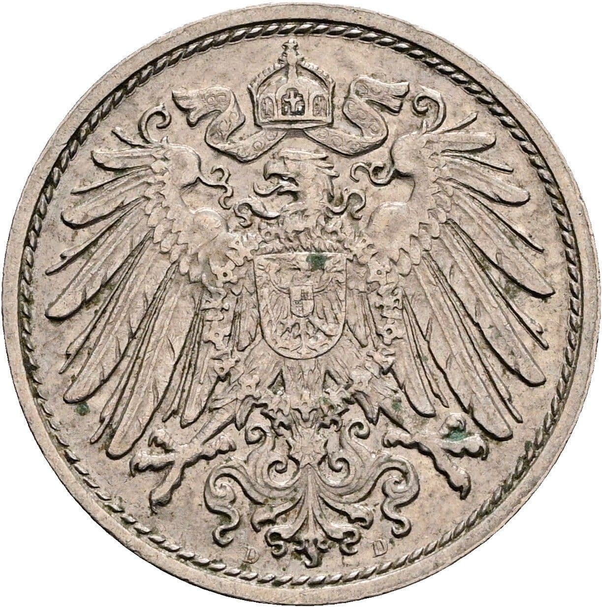 10 Pfennig 1914 D – Rückseite