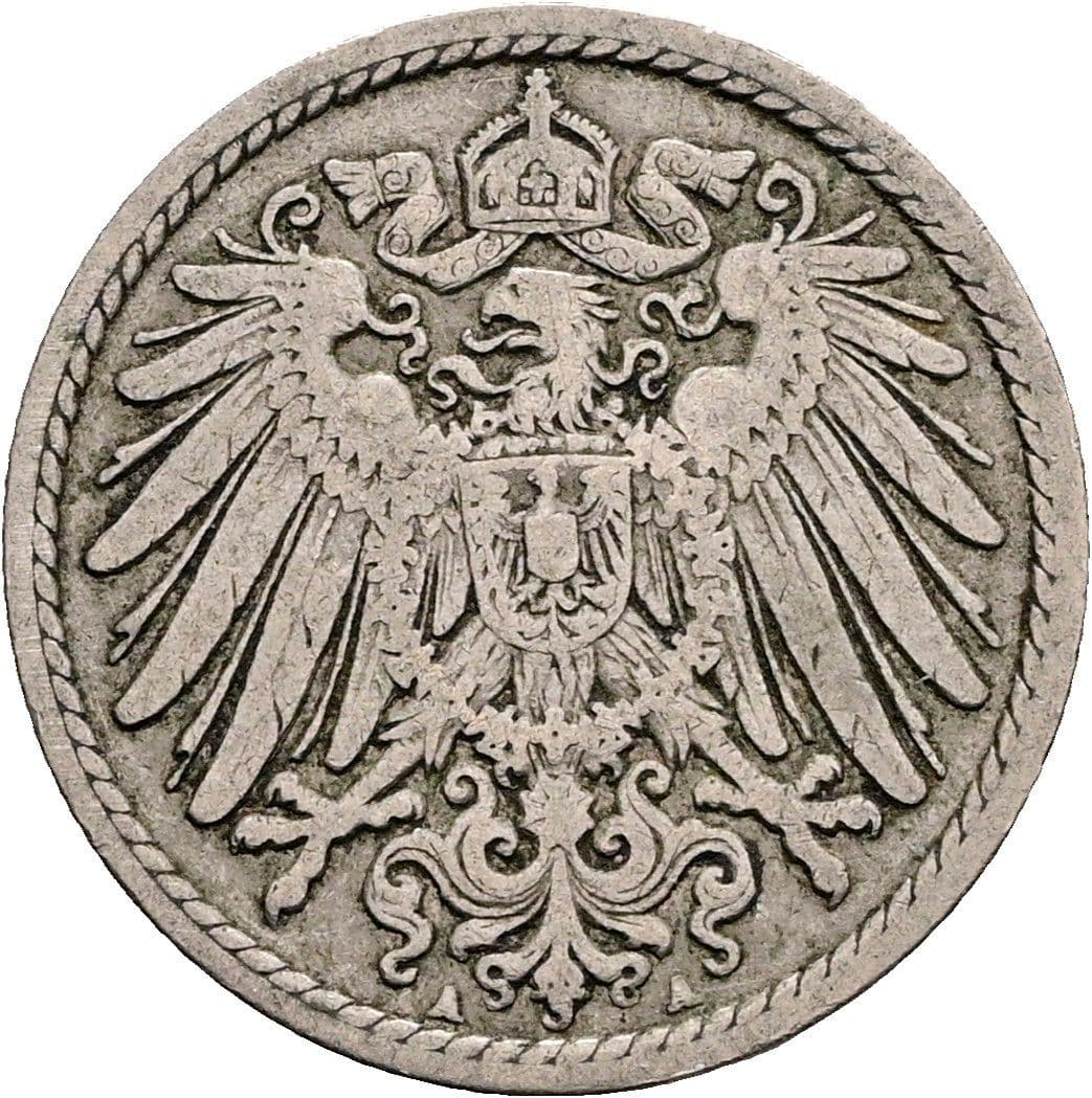 5 Pfennig 1899 A – Rückseite