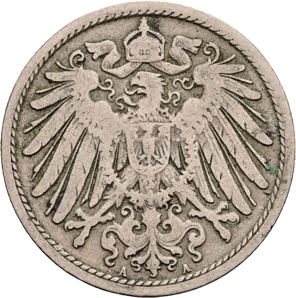 10 Pfennig 1897 A – Rückseite
