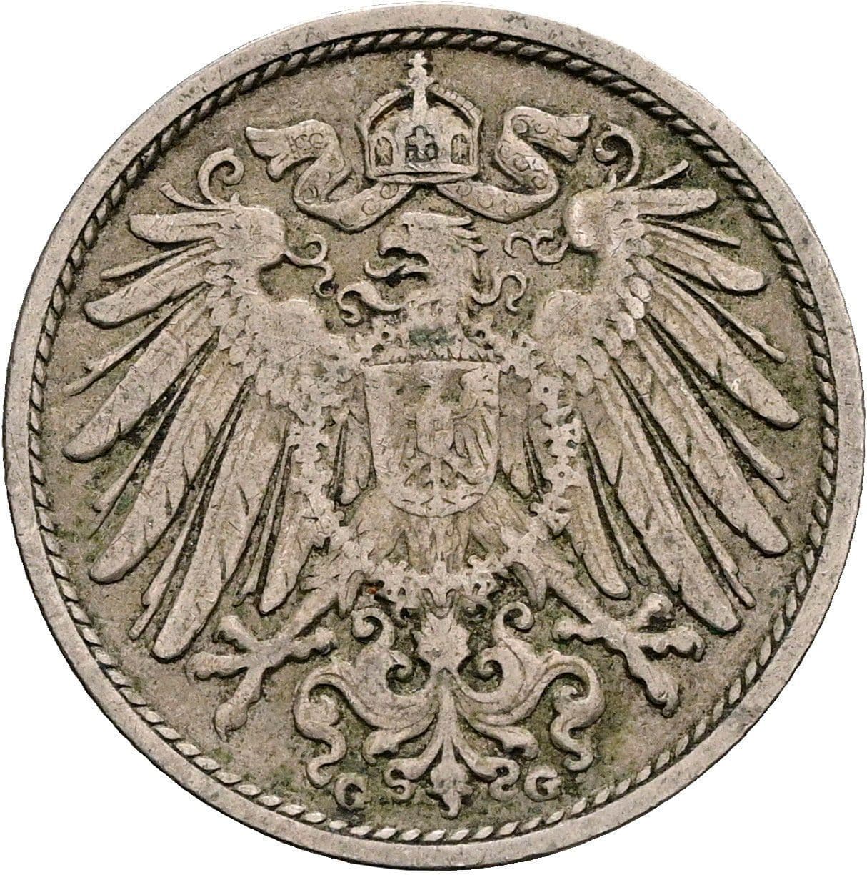 10 Pfennig 1903 G – Rückseite