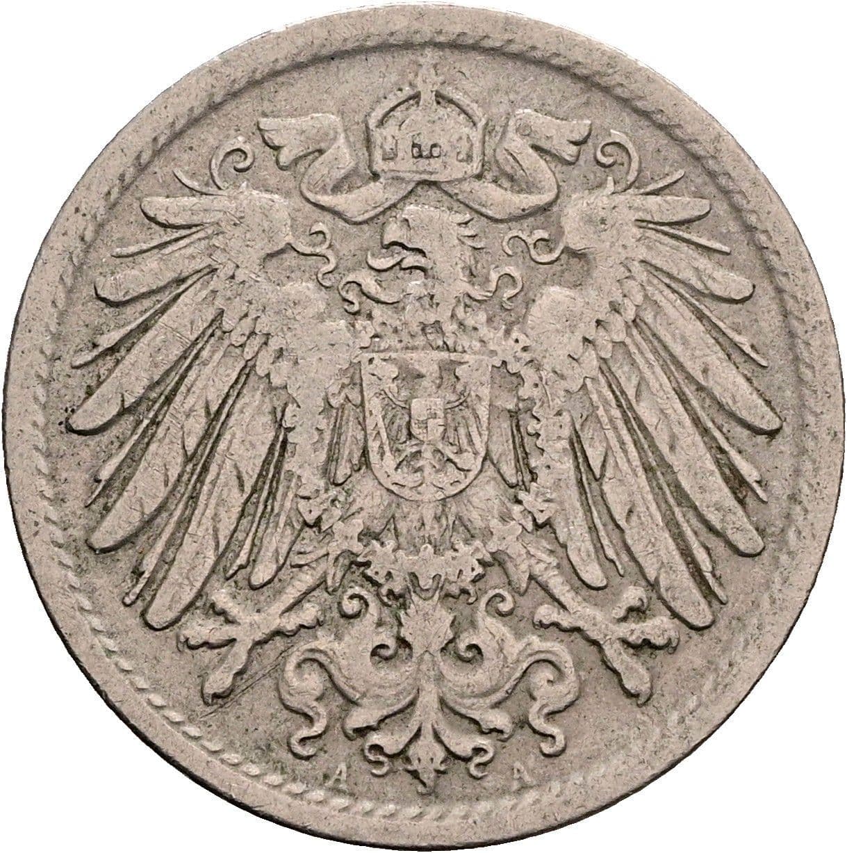 10 Pfennig 1907 A – Rückseite