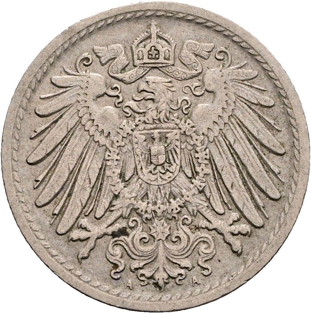 5 Pfennig 1914 A – Rückseite