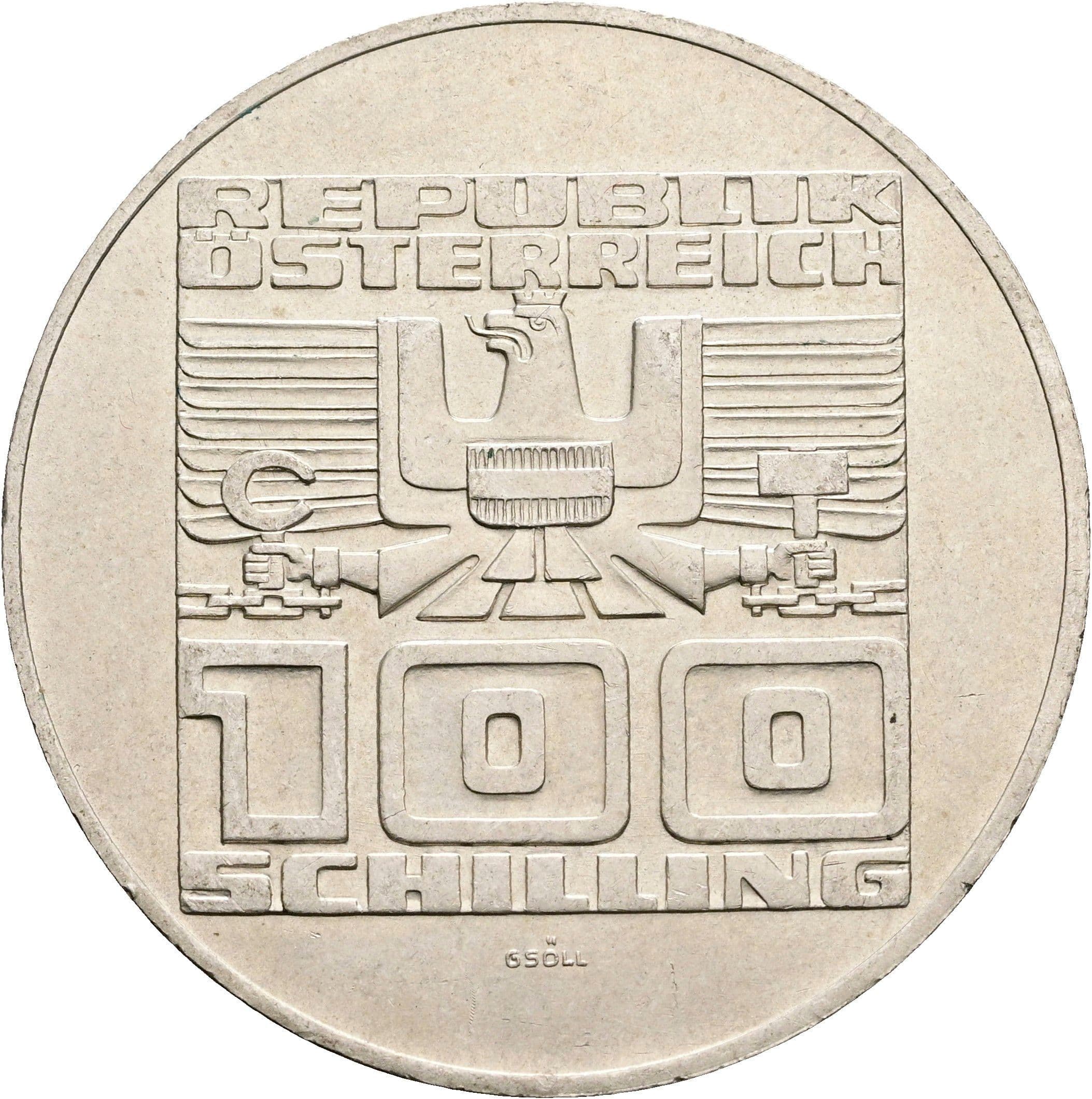 100 Schilling 1978 – Rückseite