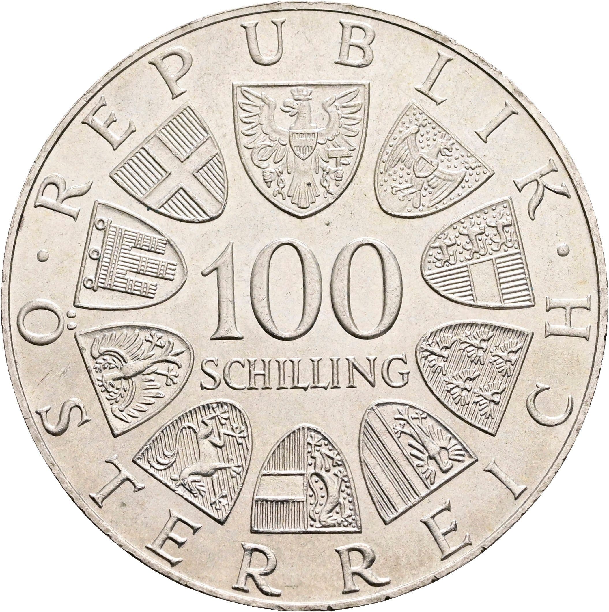 100 Schilling 1975 – Rückseite