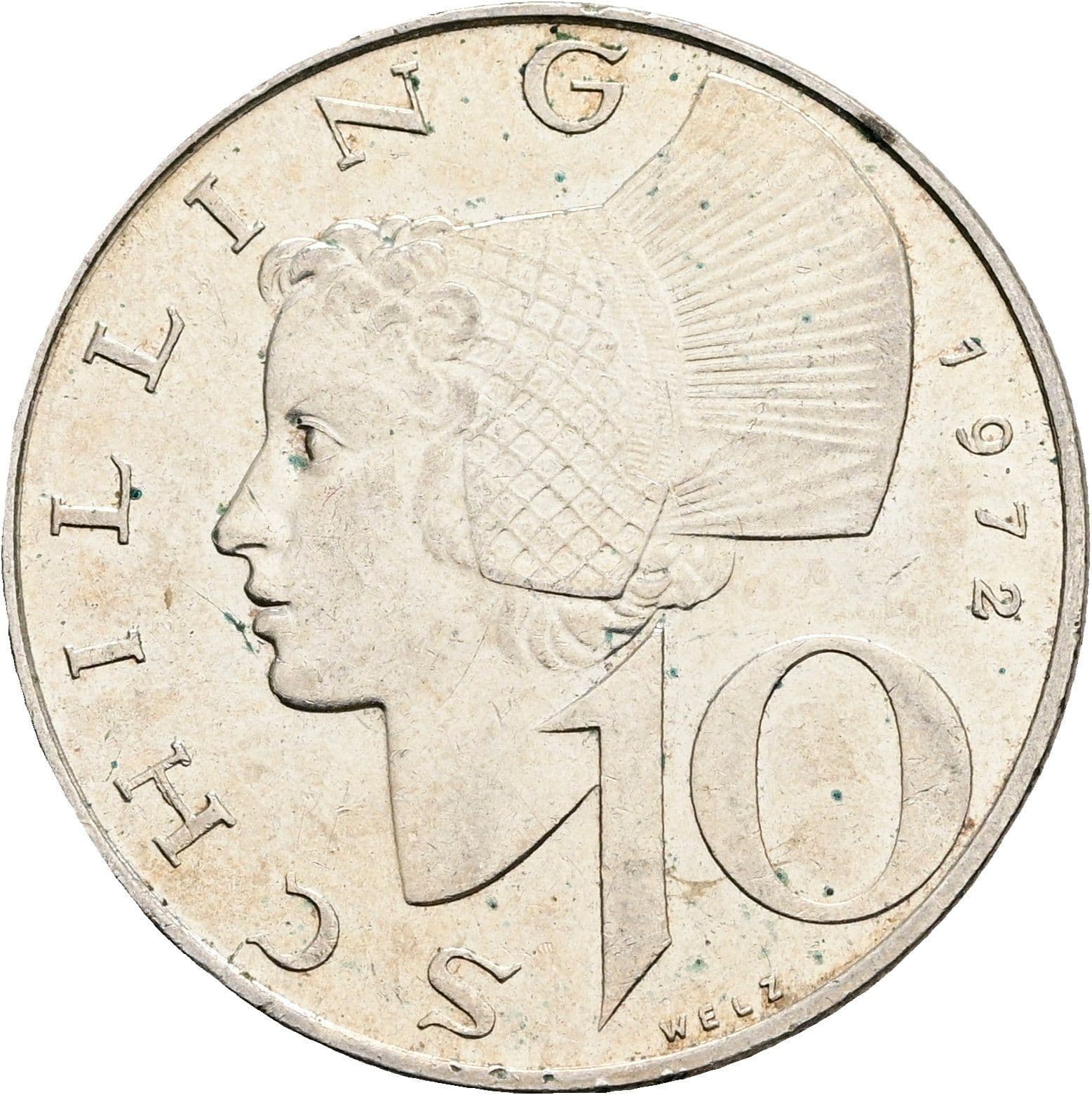 10 Schilling 1972 – Vorderseite