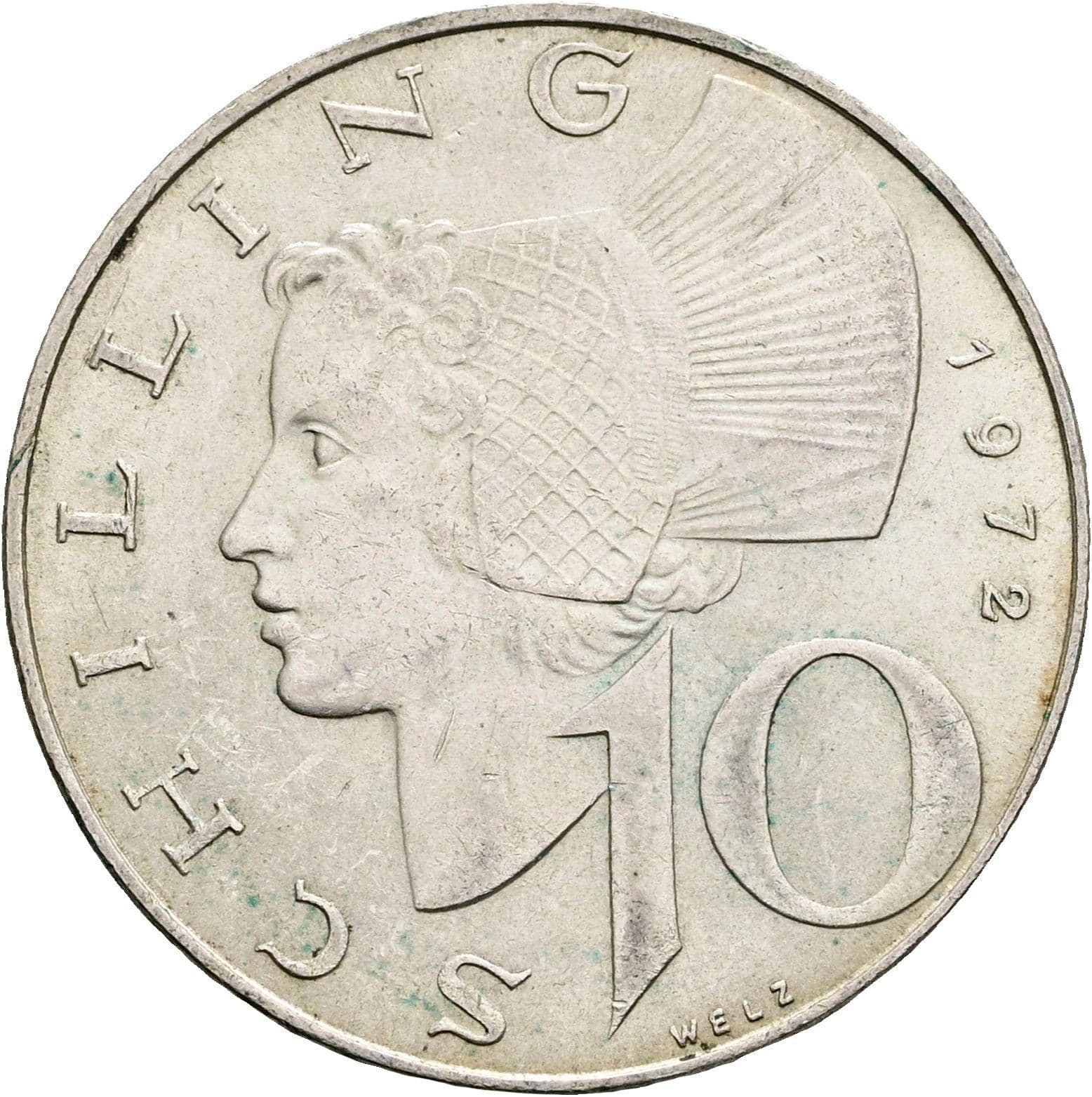 10 Schilling 1972 – Vorderseite
