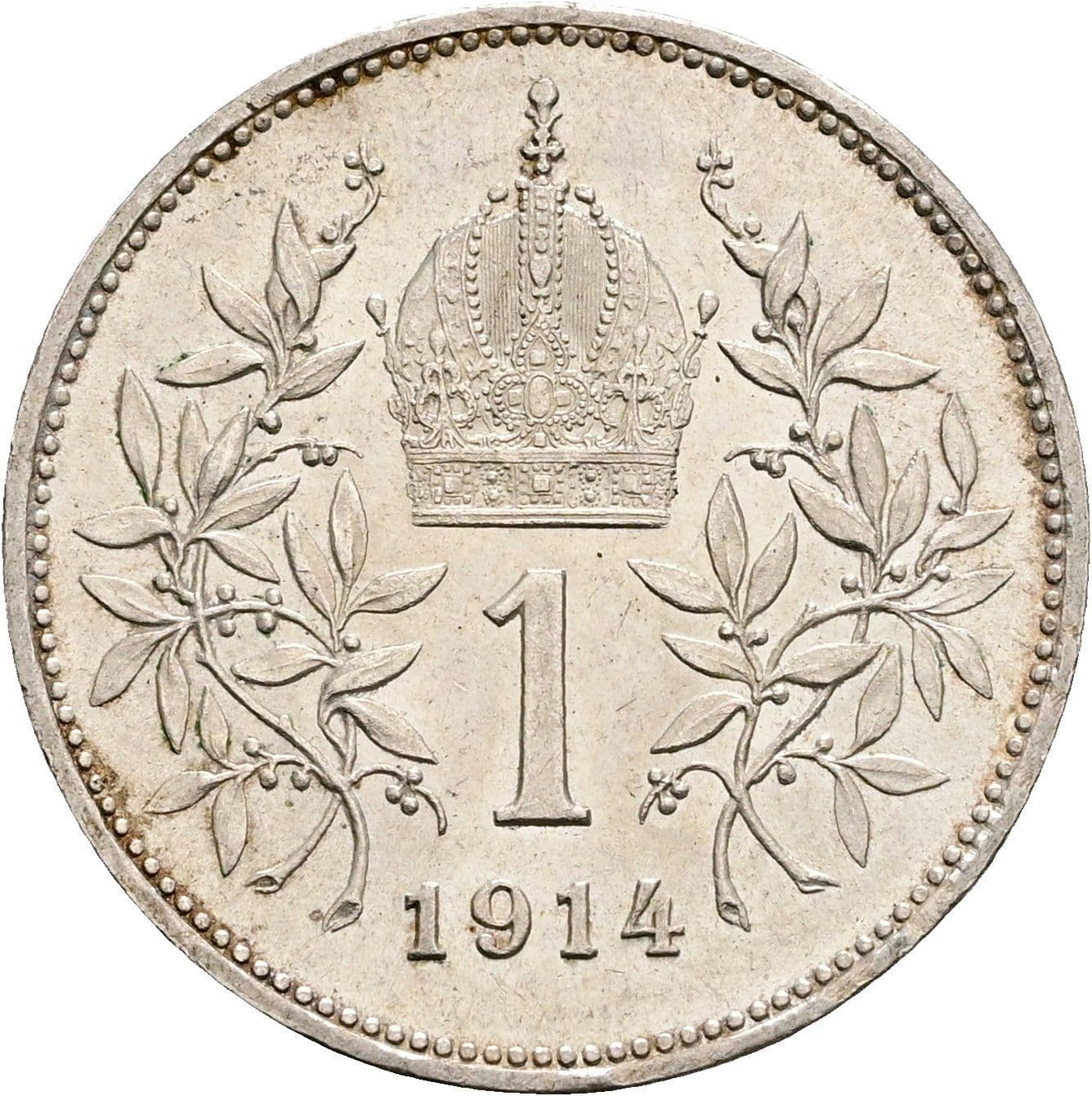 1 Krone Franz Joseph I. 1848-1916 1914 – Rückseite