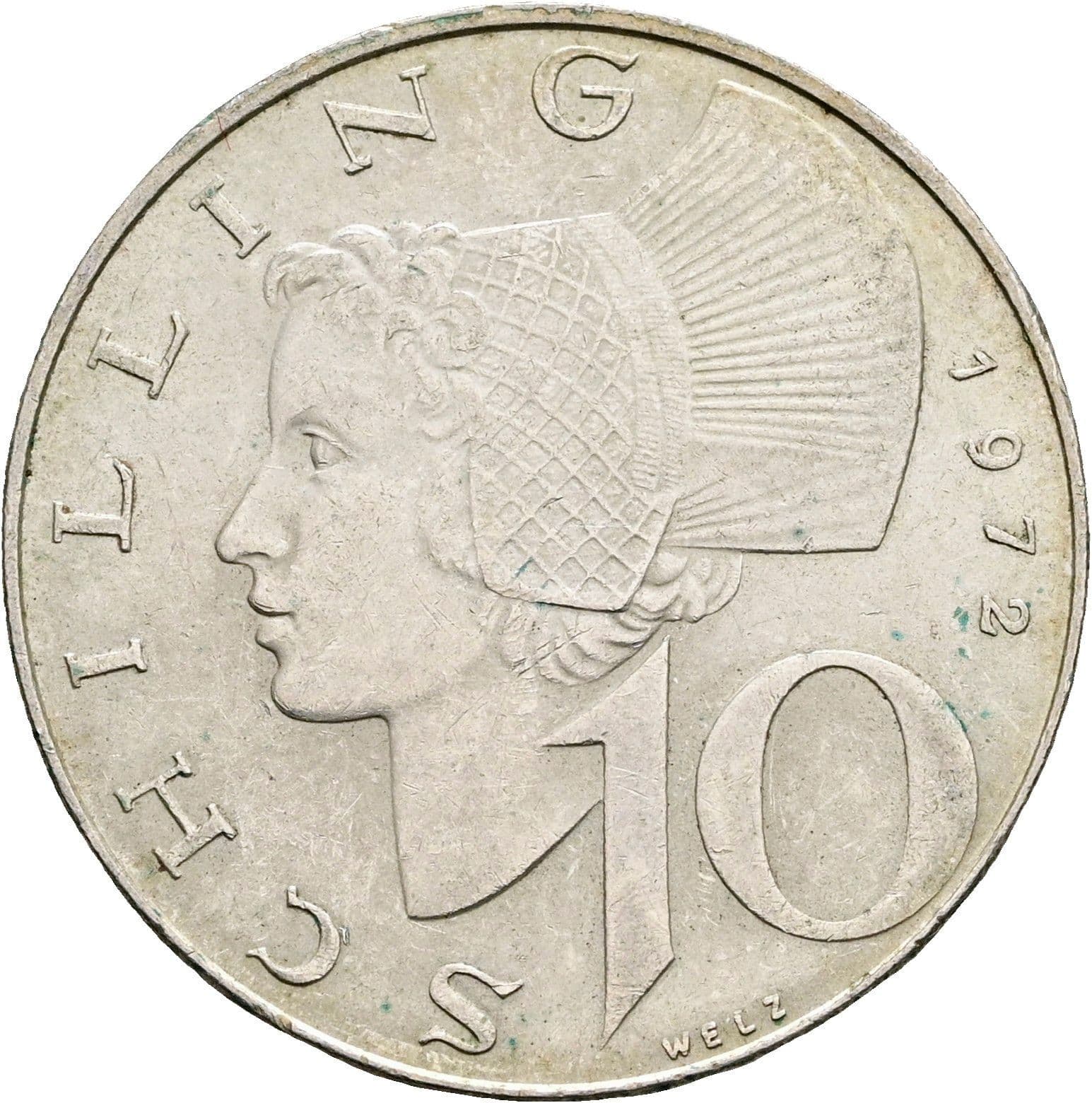 10 Schilling 1972 – Vorderseite